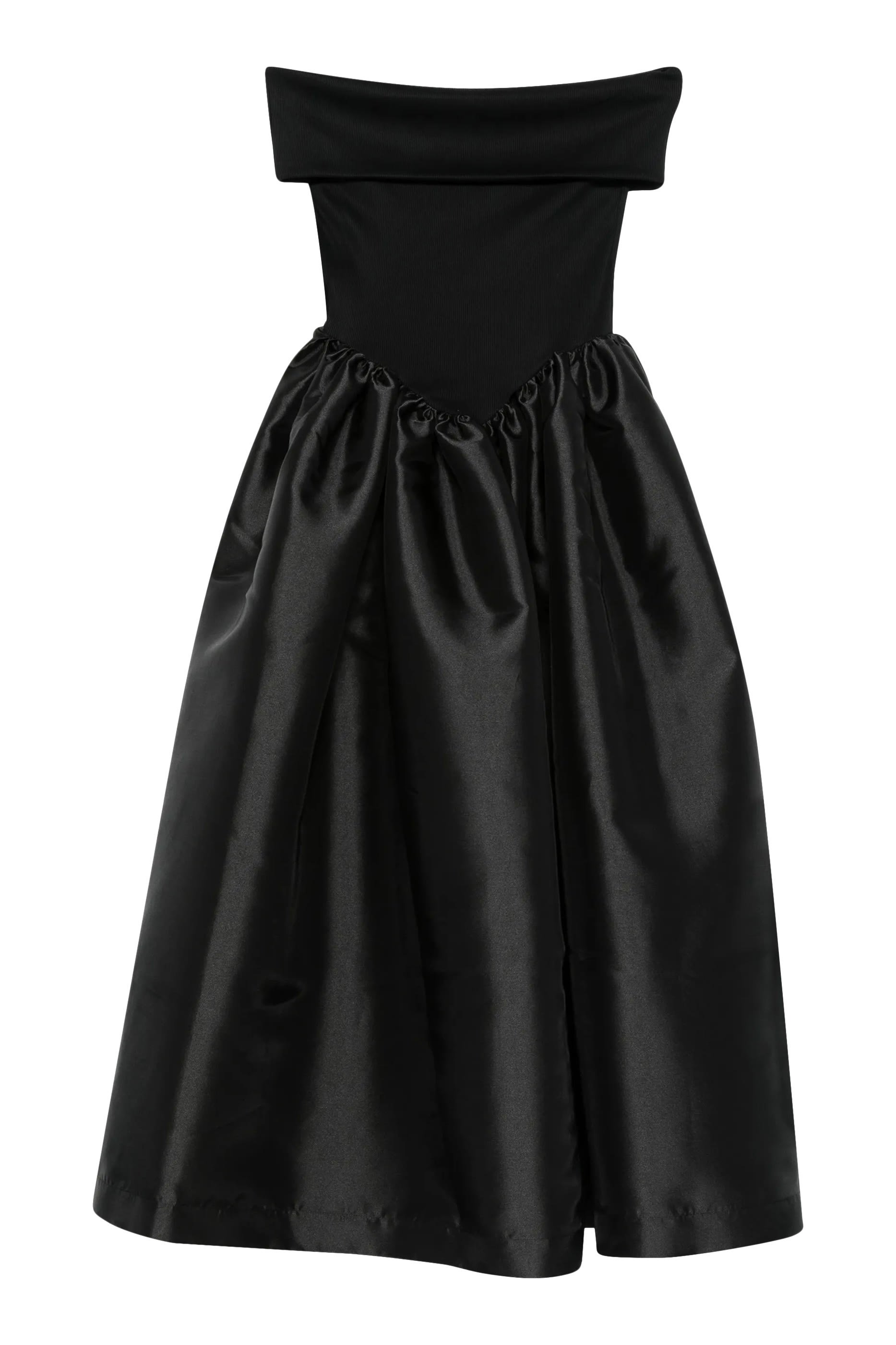  Heavy Satin Off-Shoulder Princess Dress