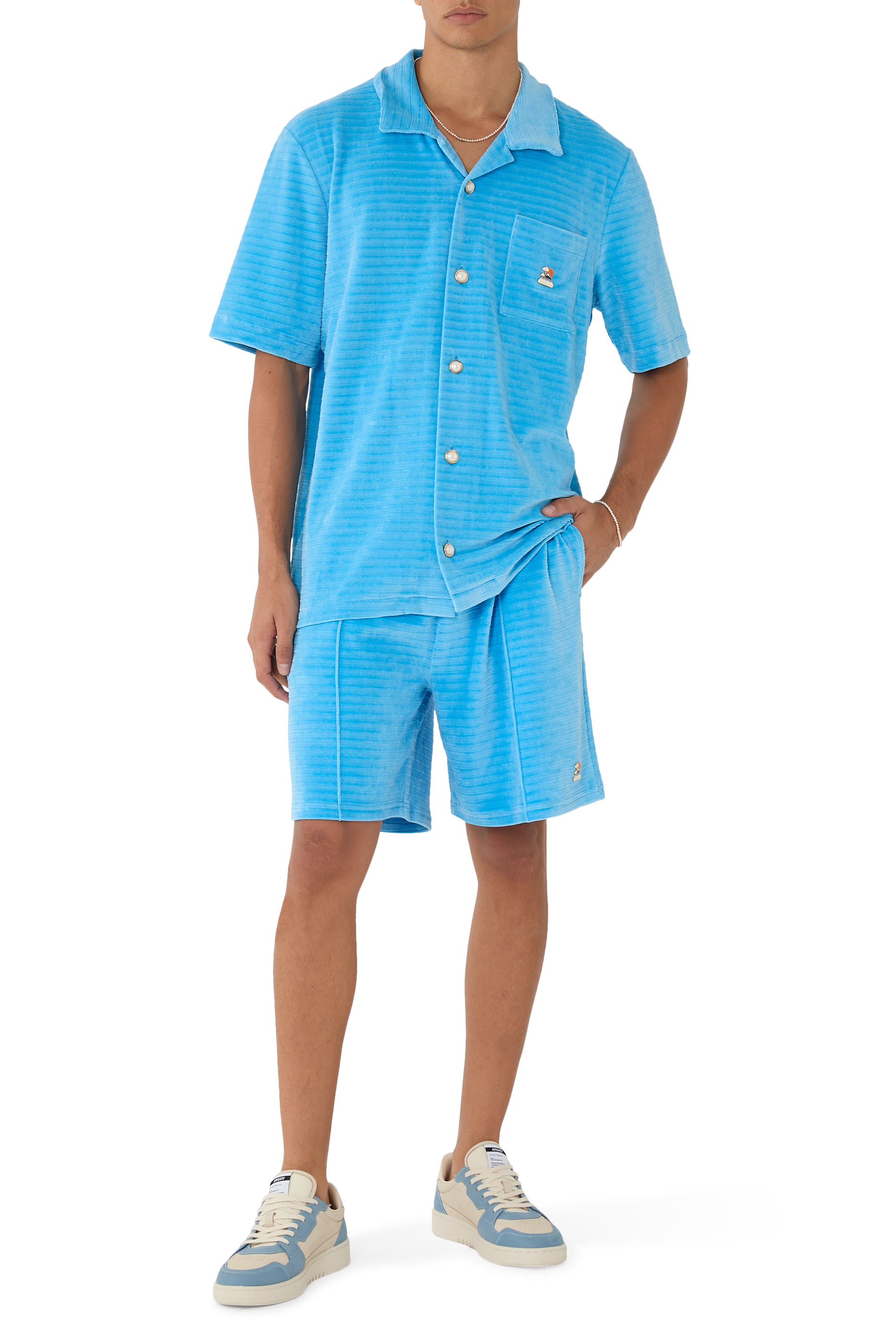 Velour Stripe Shorts