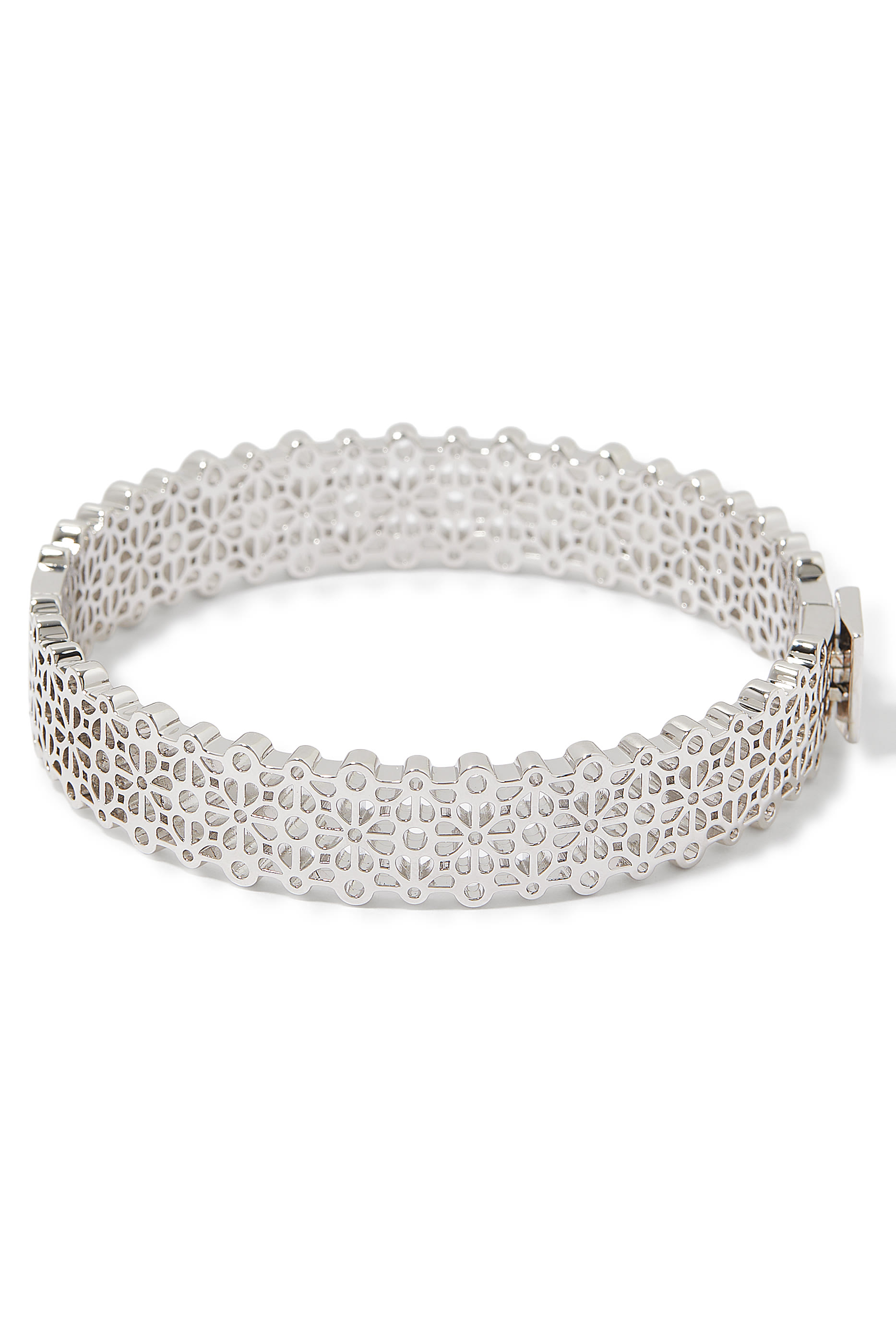 Spade Flower Lace Statement Bangle