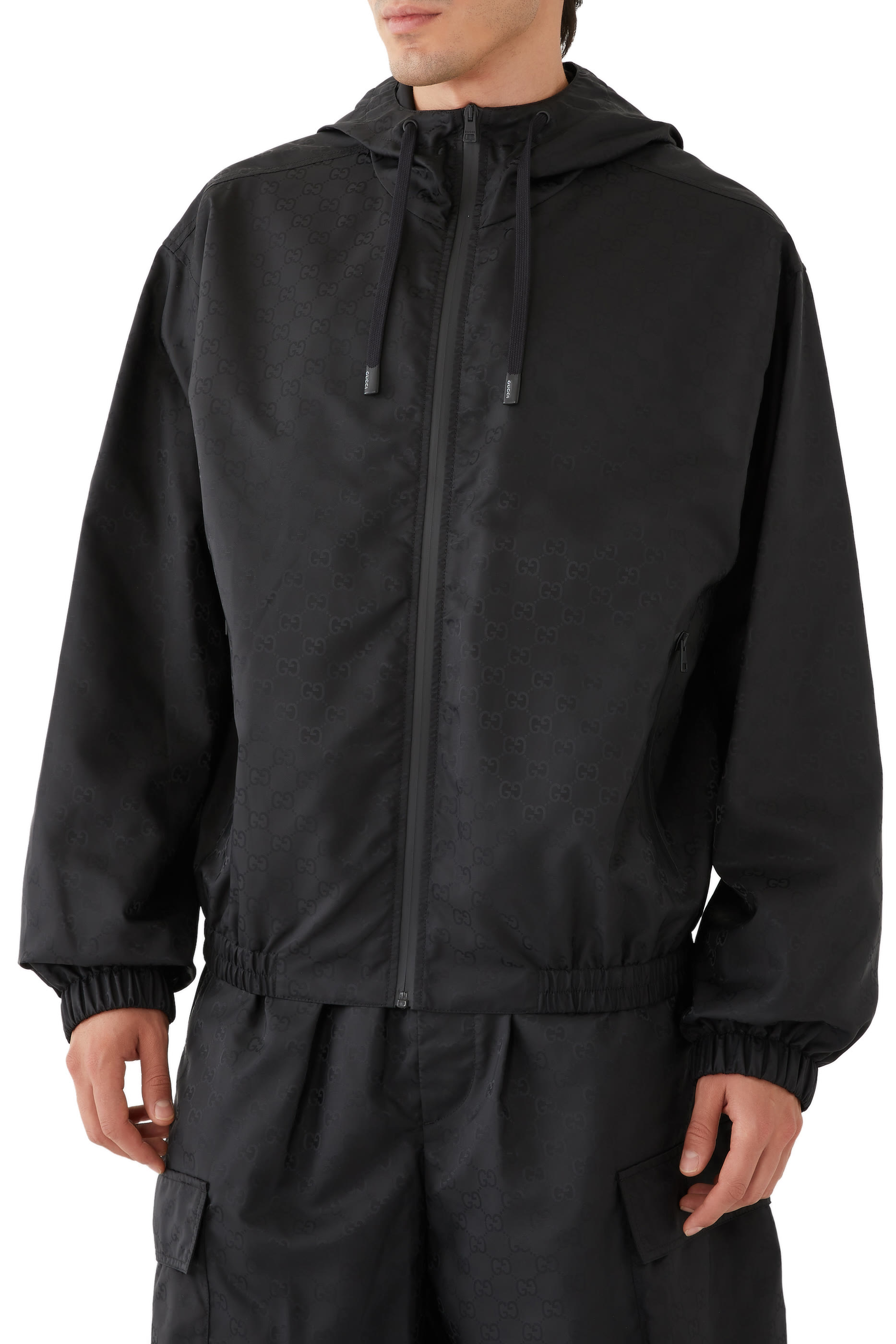 Lightweight GG Nylon Jacquard Jacket