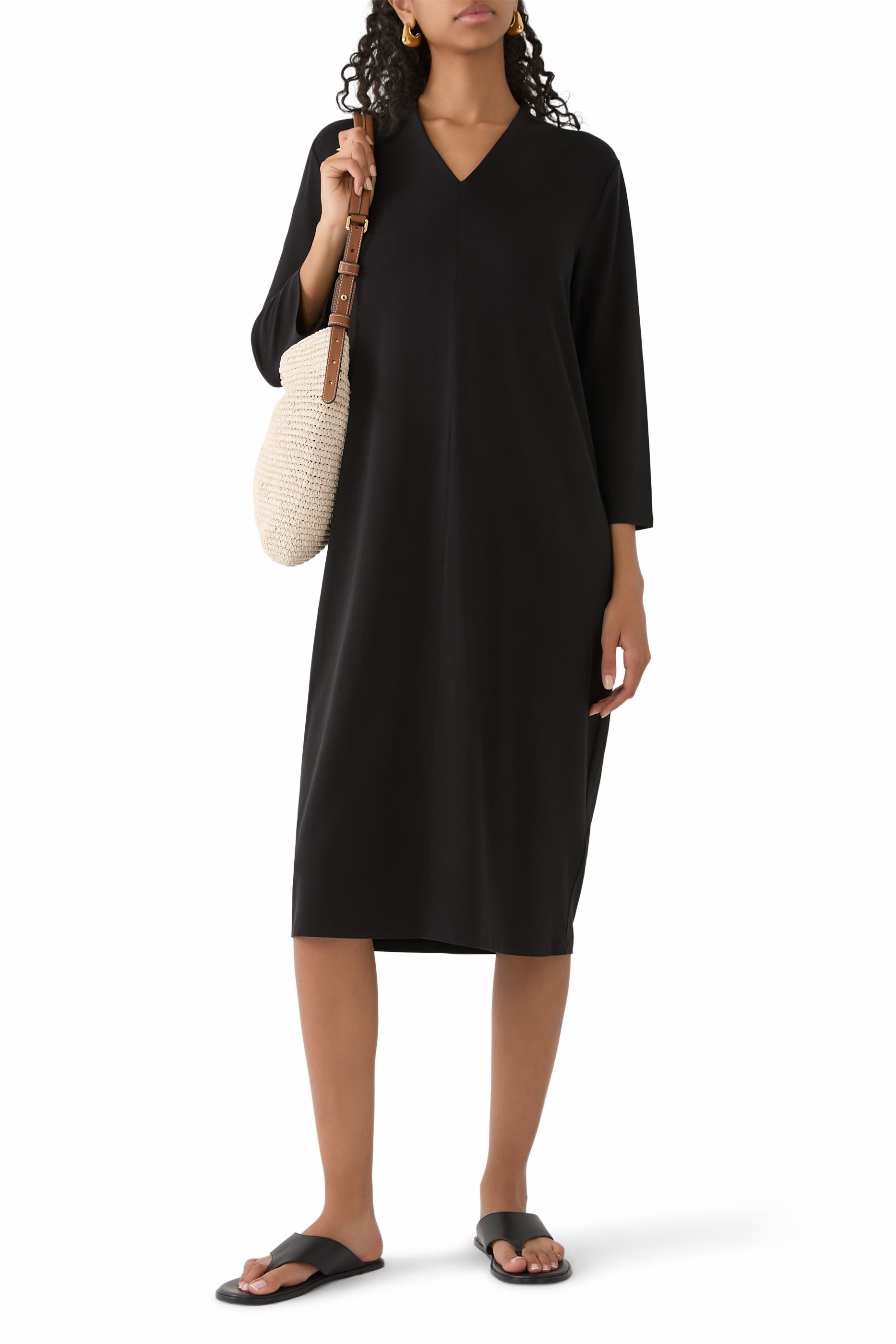 Stretch Jersey Knit Oval Dress