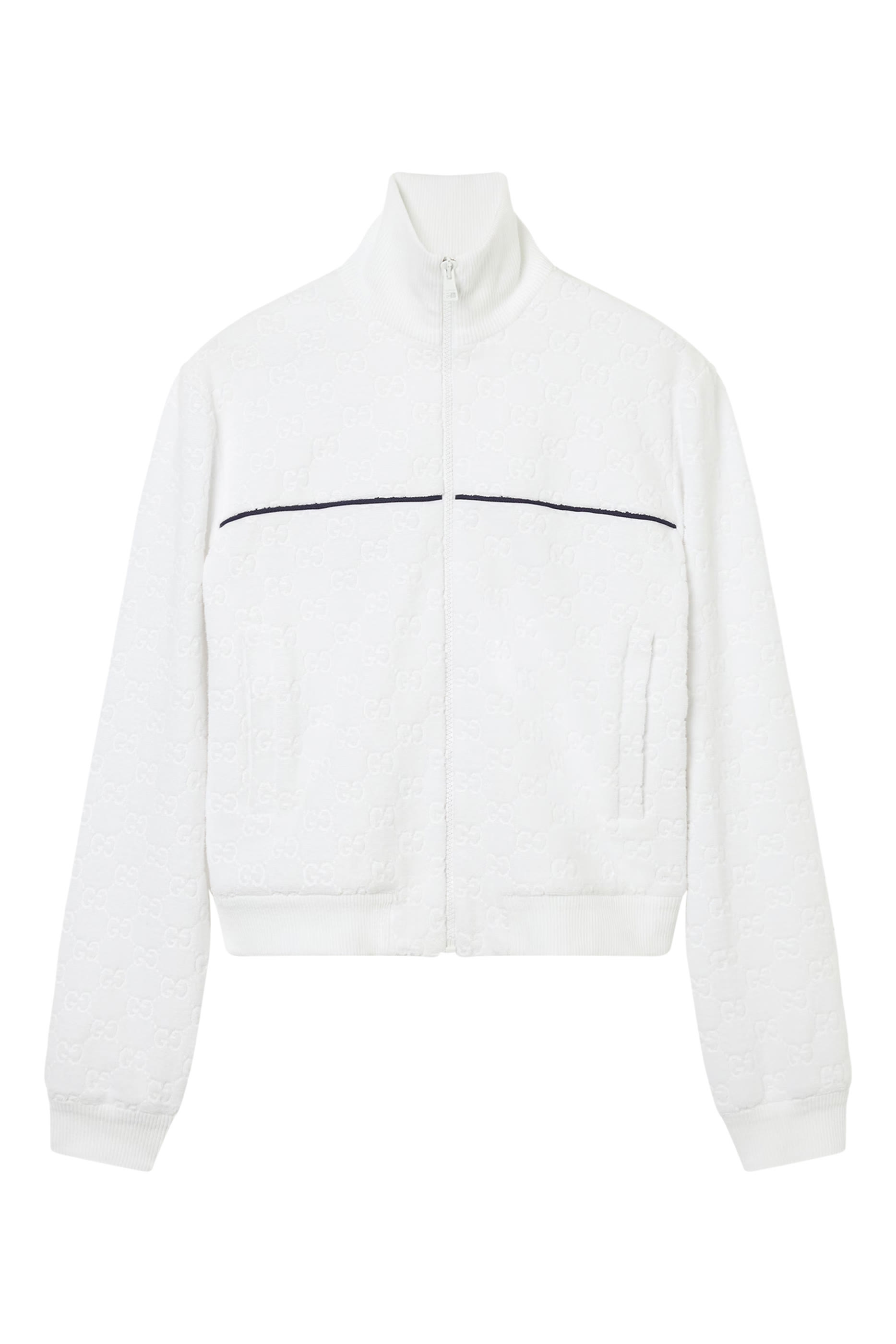 GG Terrycloth Cotton Zip Sweatshirt