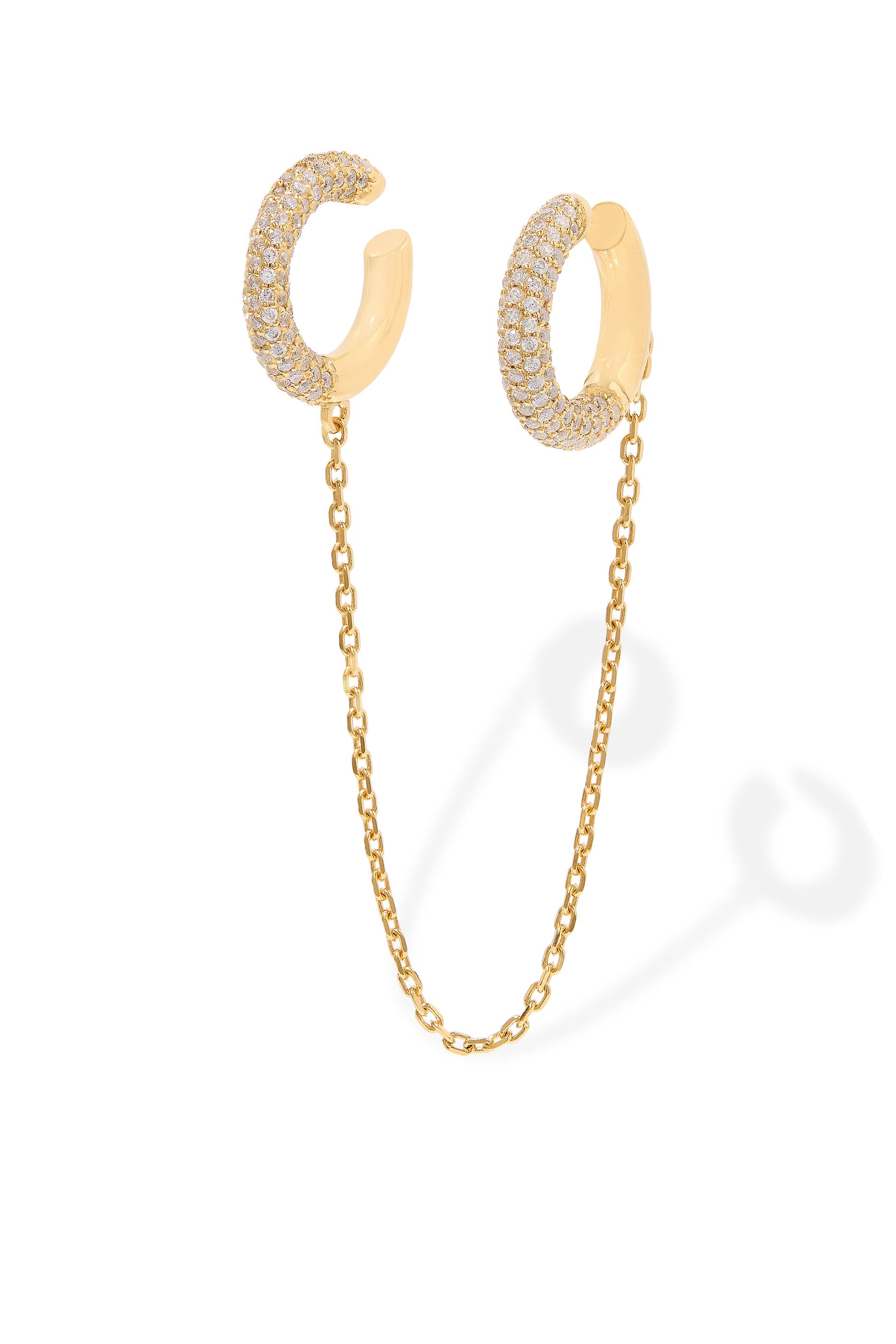 Encrusted Mini Loophole Single Earring