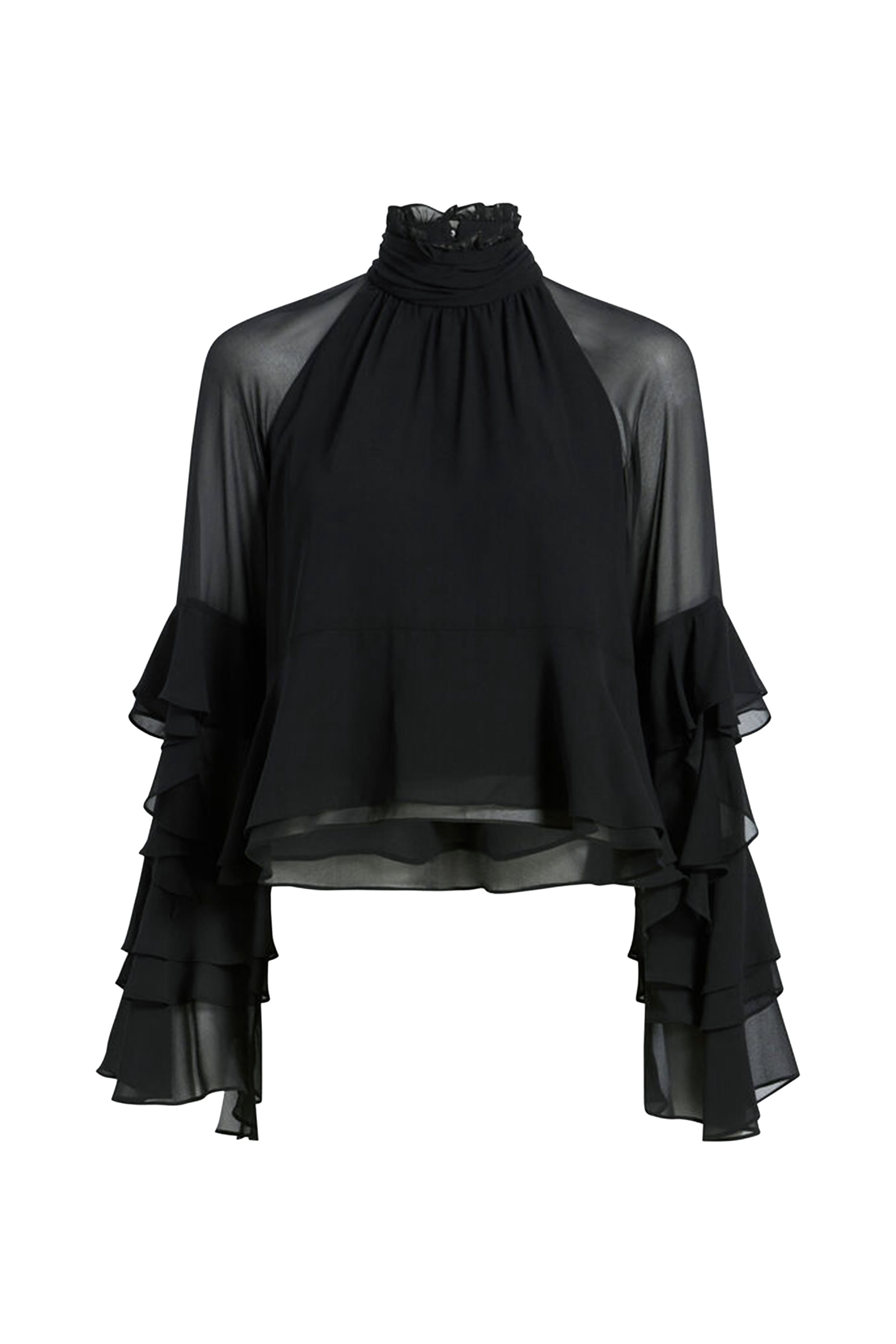 Skylah Ruffled Bell Sleeves Top