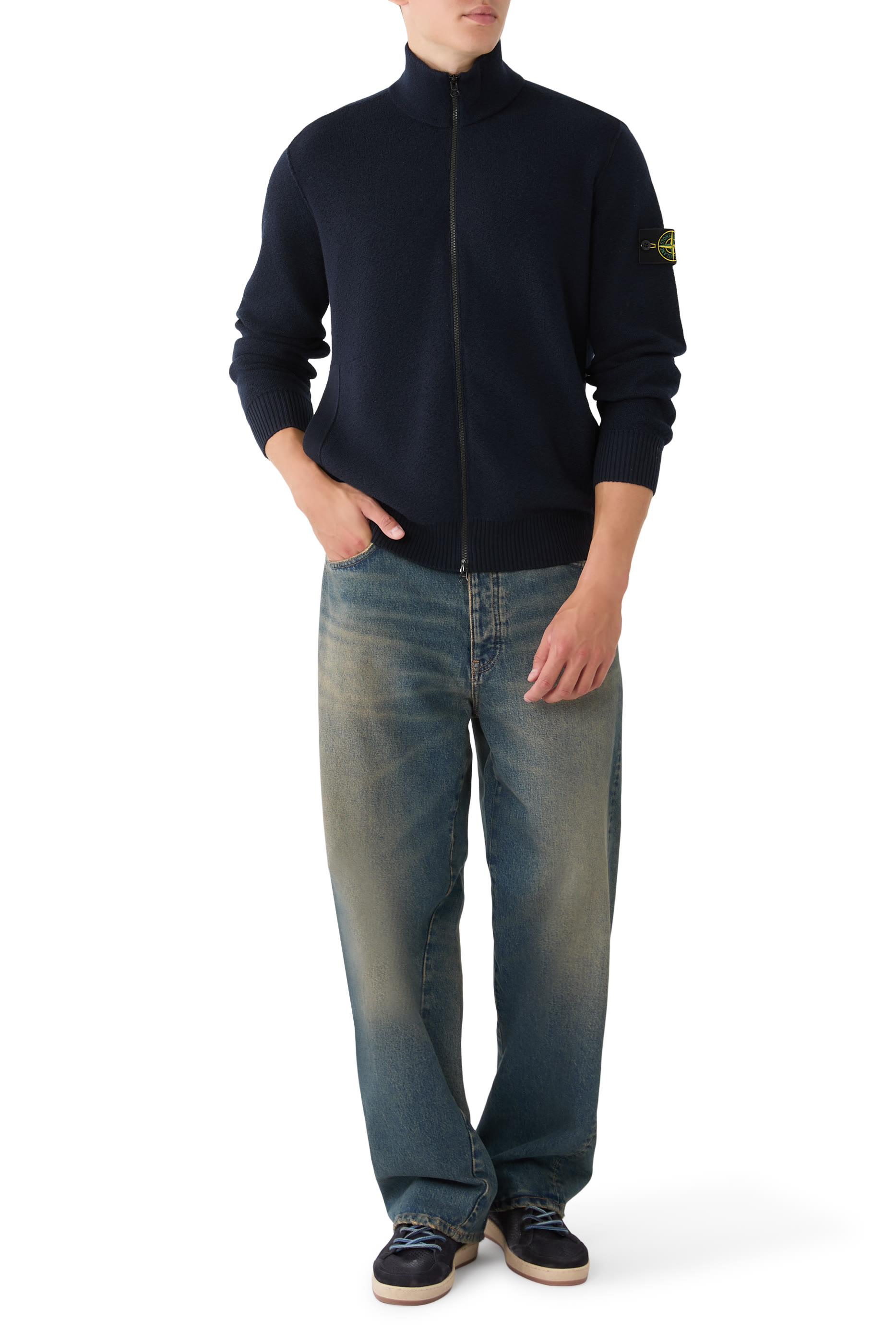 Pure RWS Wool Zip Up Jumper