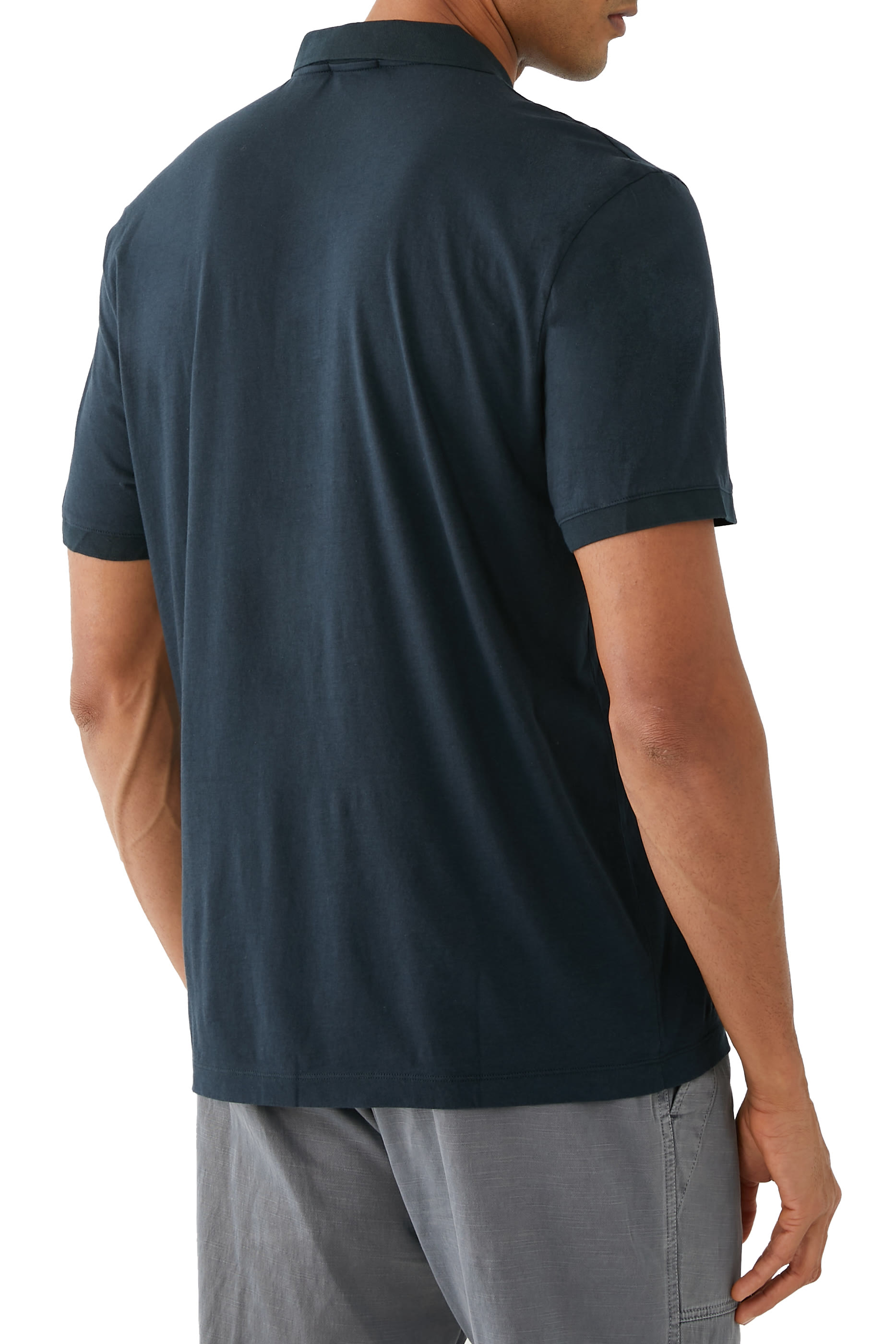 Luxe Lotus Jersey Polo Shirt