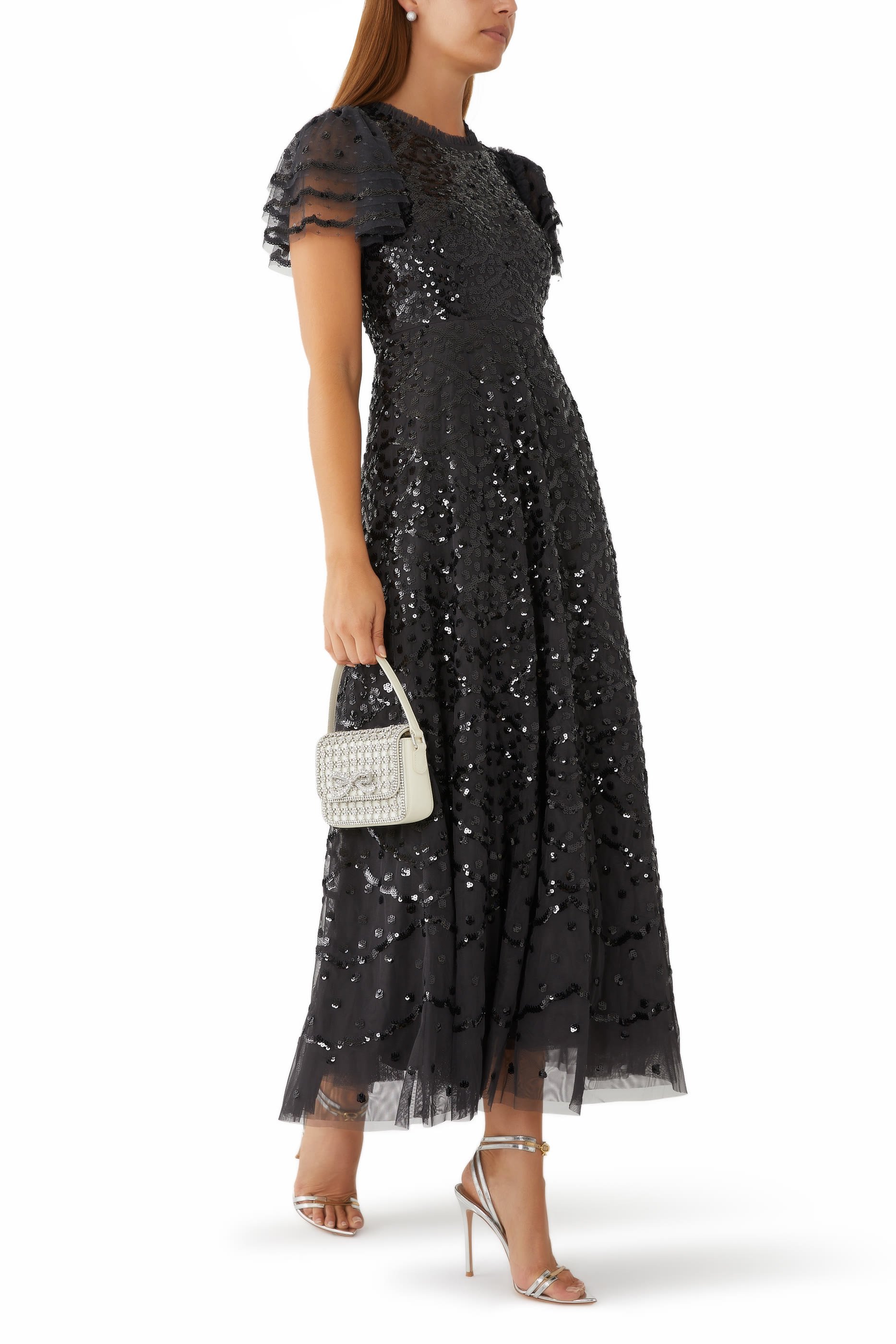 Deco Dot Ankle Gown