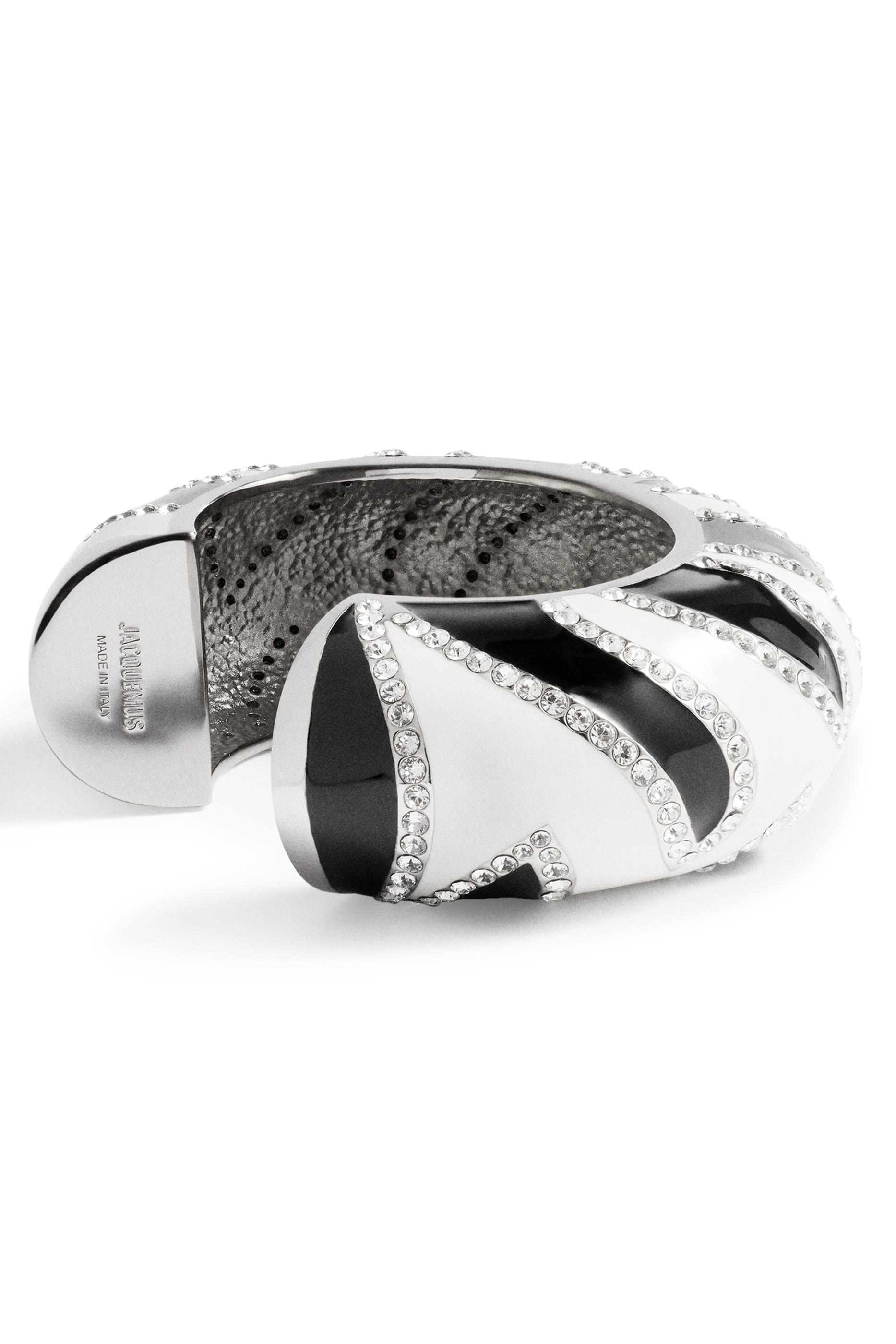 La Croisi&egrave;re Rhinestone Zebra Bracelet, Brass & Enamel