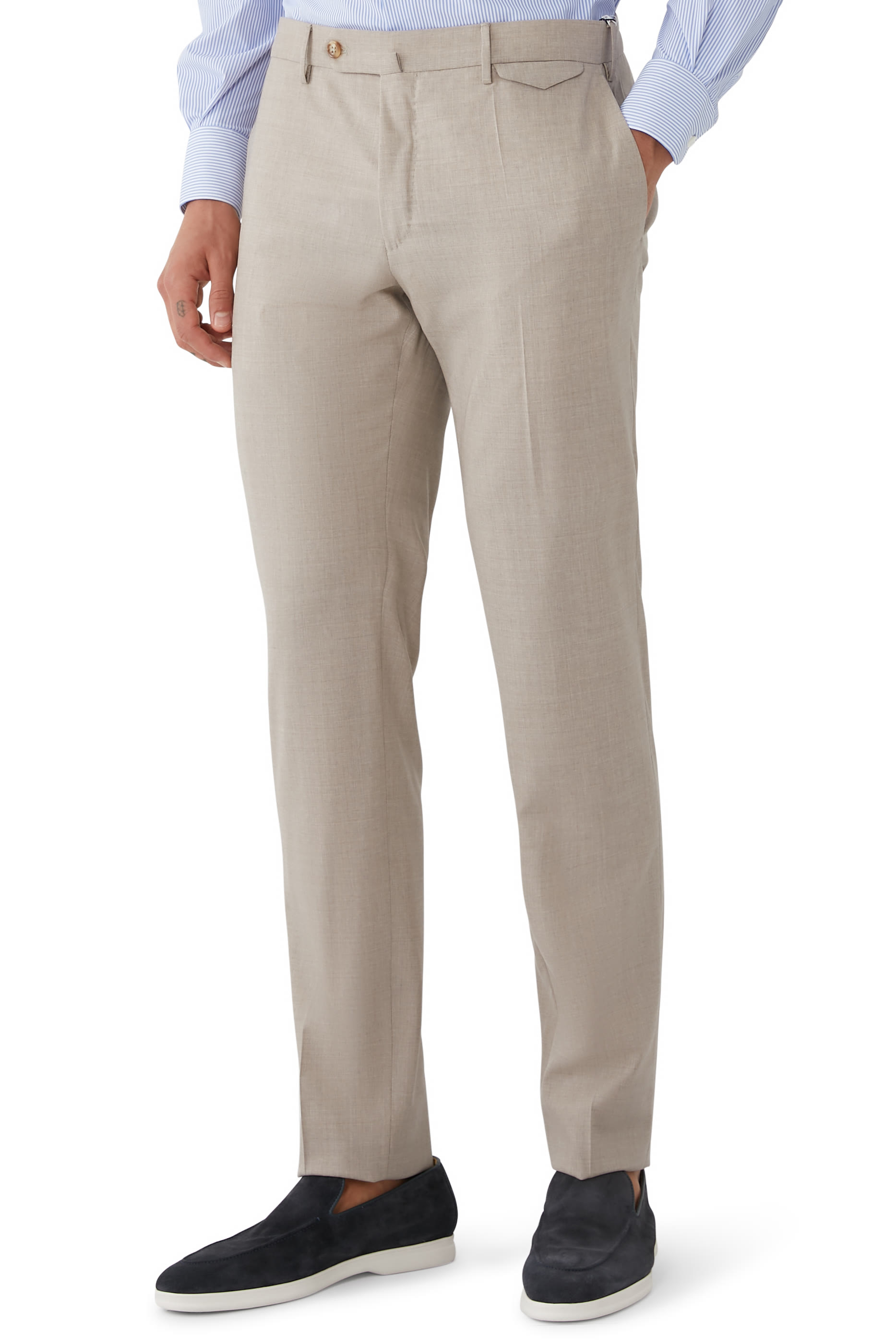 Wool Slim-Fit Trousers