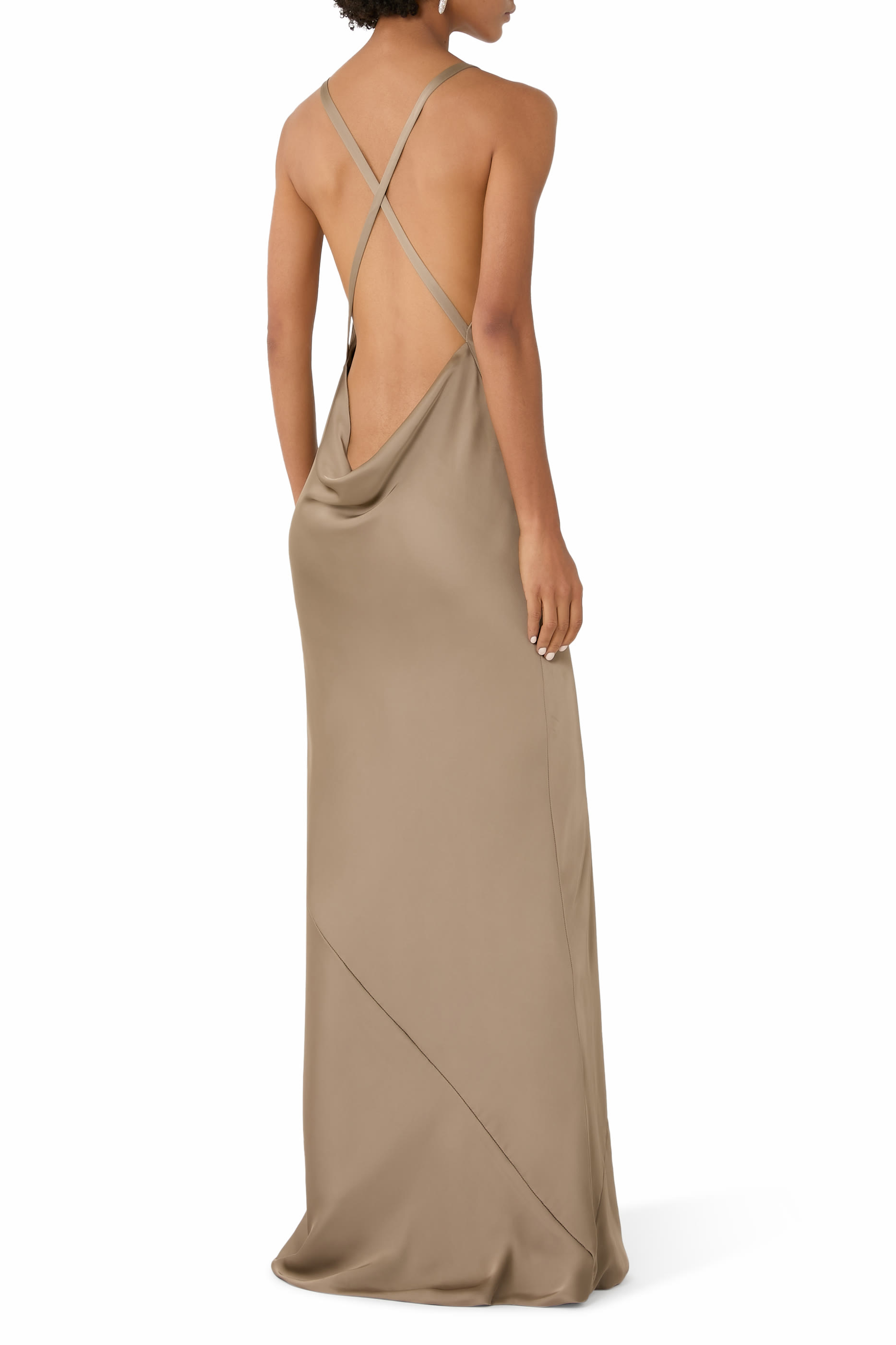Cross Back Bias Gown 
