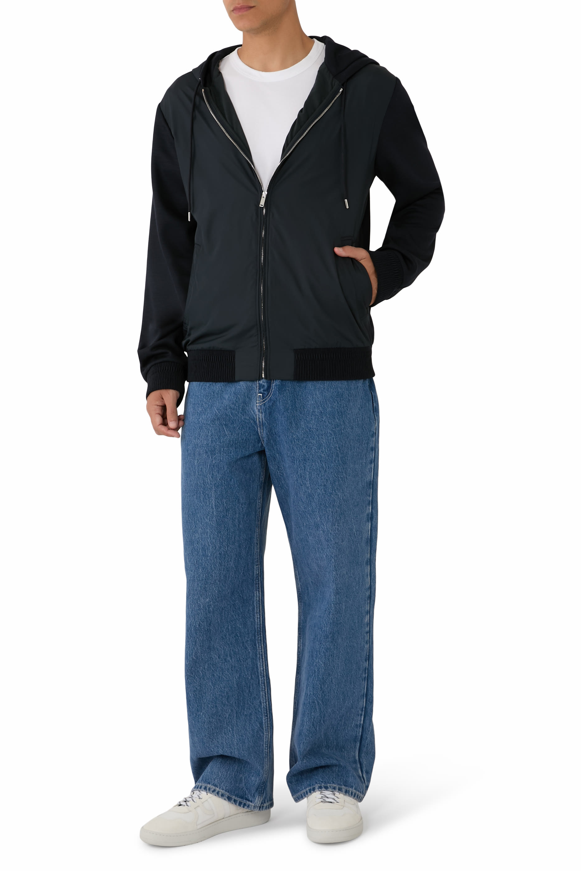 Zanone Full-Zip Hybrid Jacket