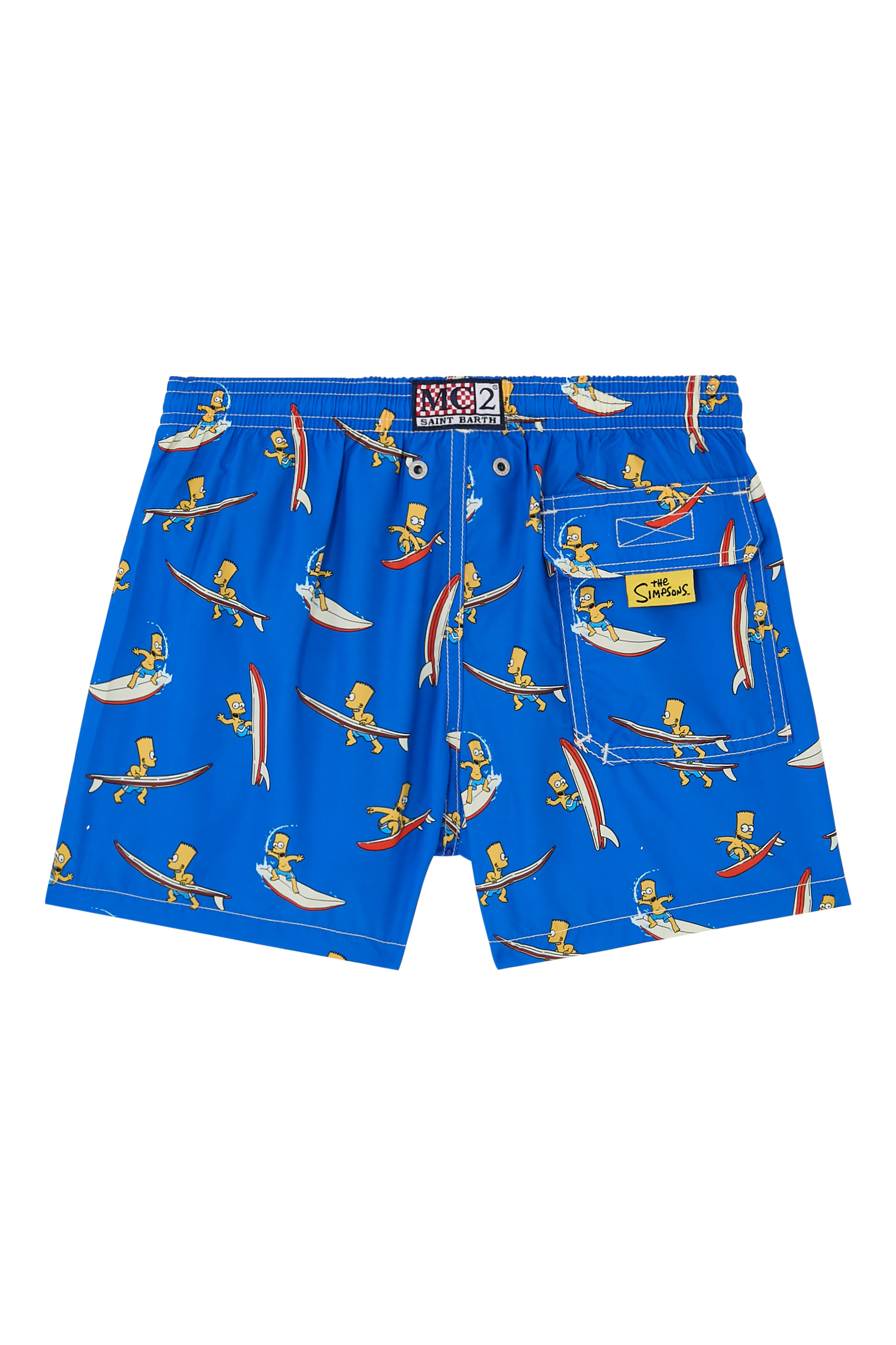 Kids Bart Surfer Print Light Fabric Swim Shorts