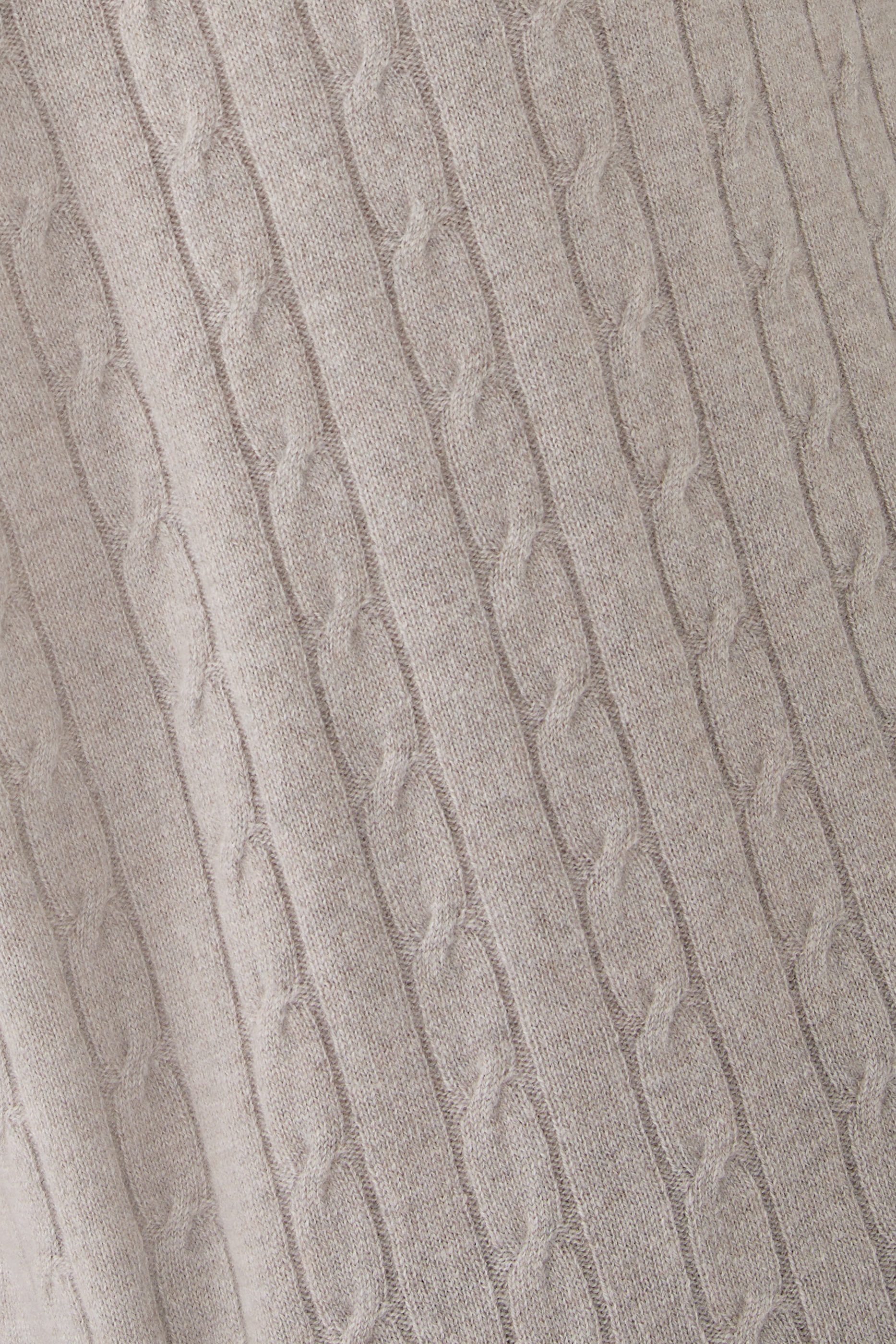 Cable Knit Zip-Up Jumper