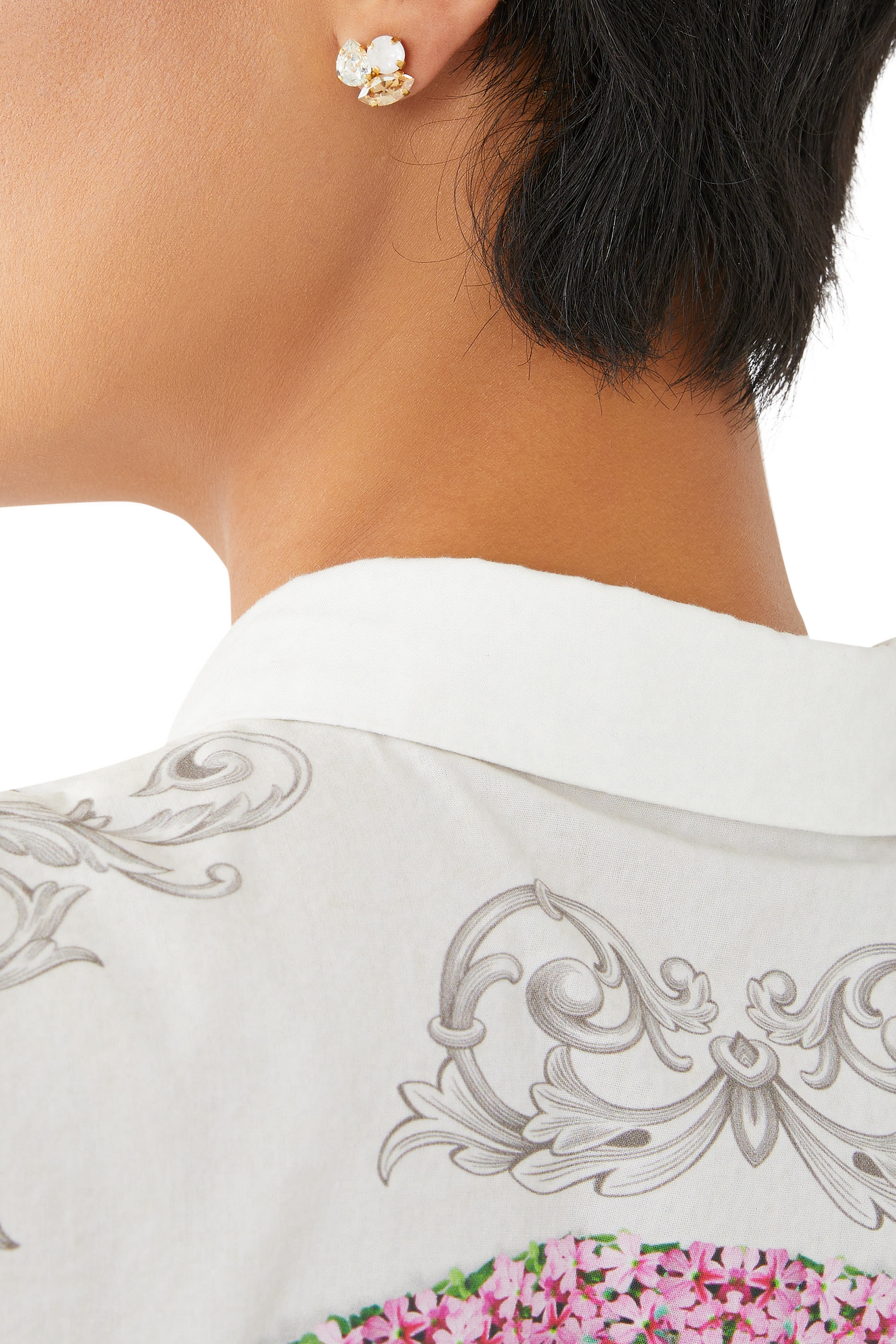 Ana Earrings, 18k Gold-Plated Metal & Swarovski Crystals