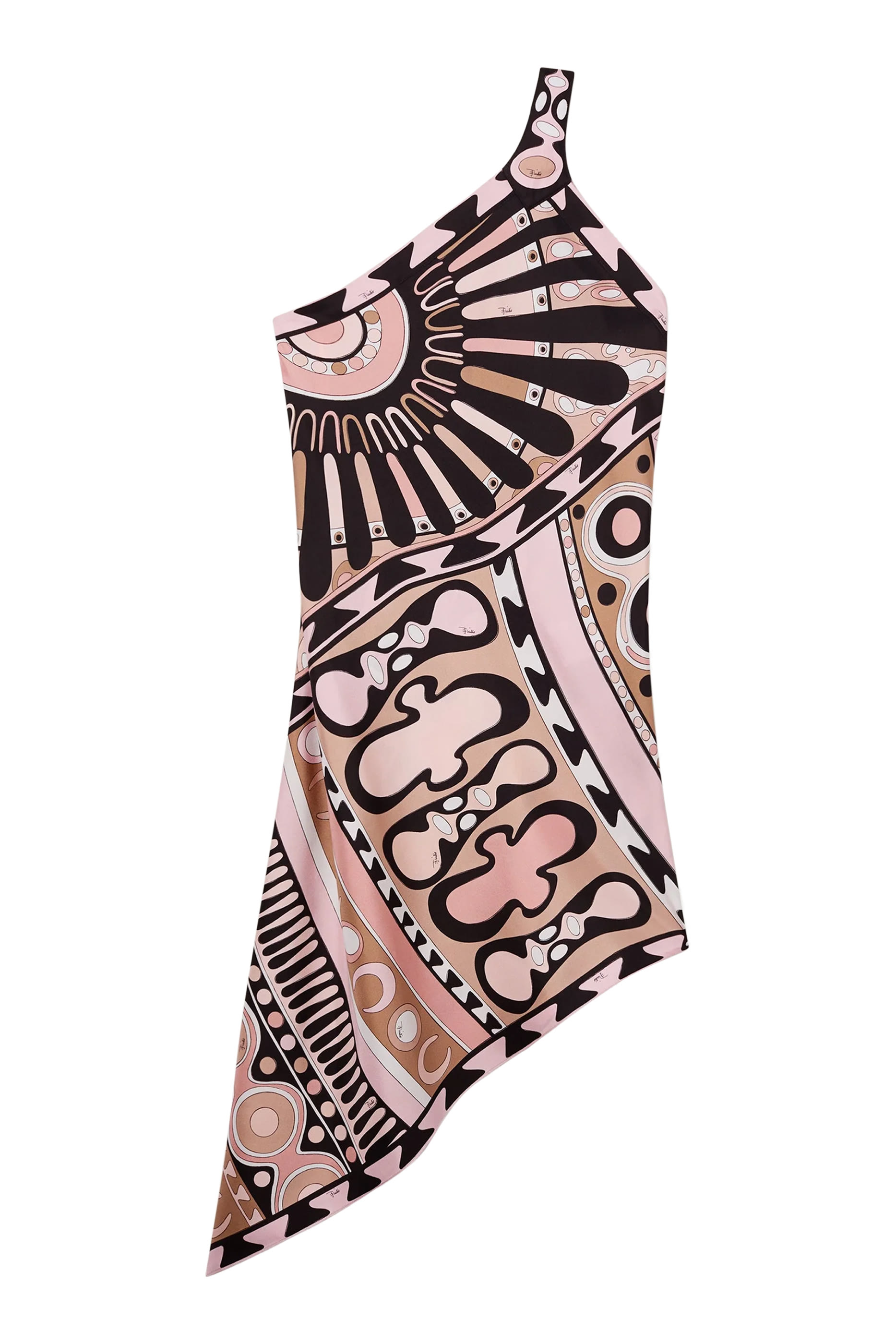 Soleil Print One-Shoulder Dress