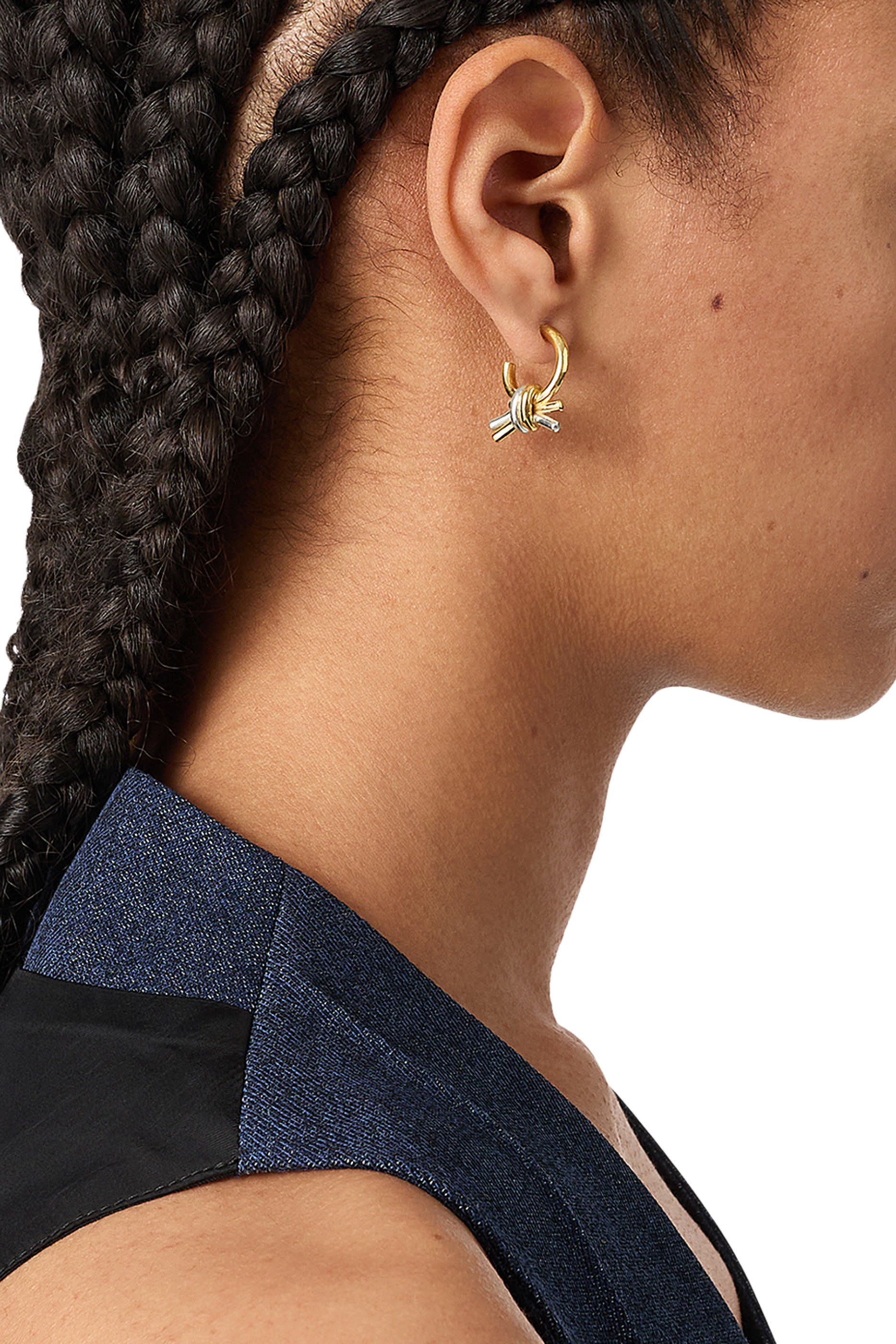 Knot Earrings, 18k Gold-Finish Sterling Silver