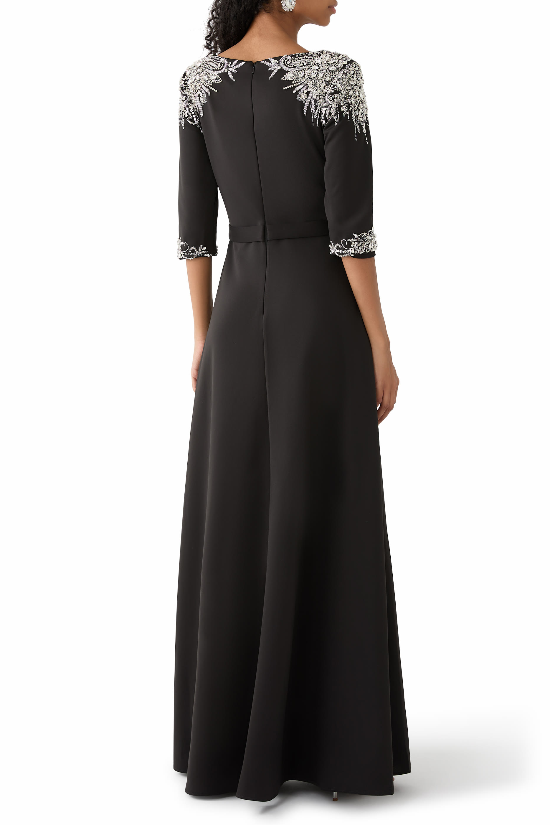 Bead-Embellished Evening Dress