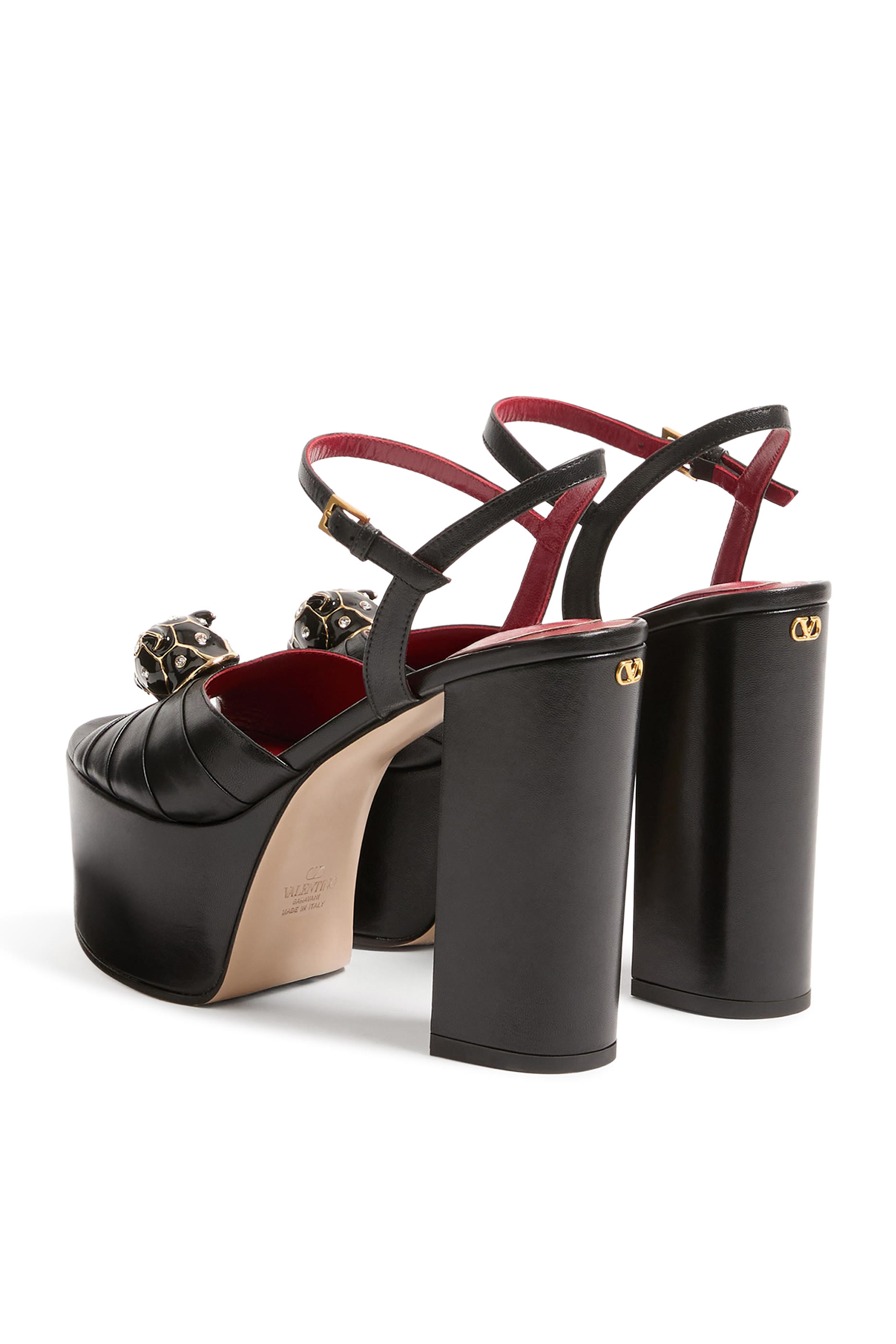 Panthea 125 Platform Sandals in Kidskin Leather 