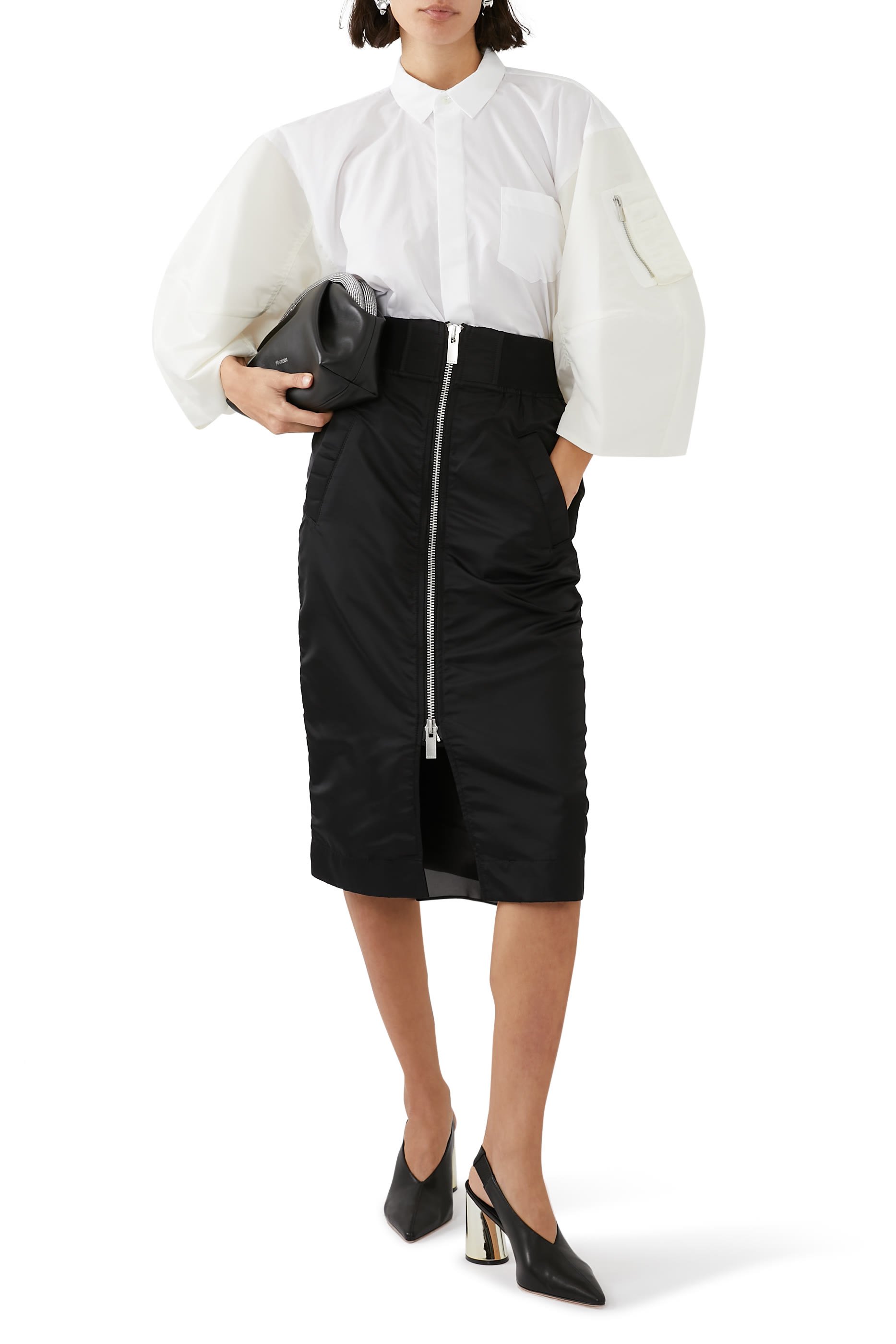 Cotton Poplin x Nylon Twill Shirt