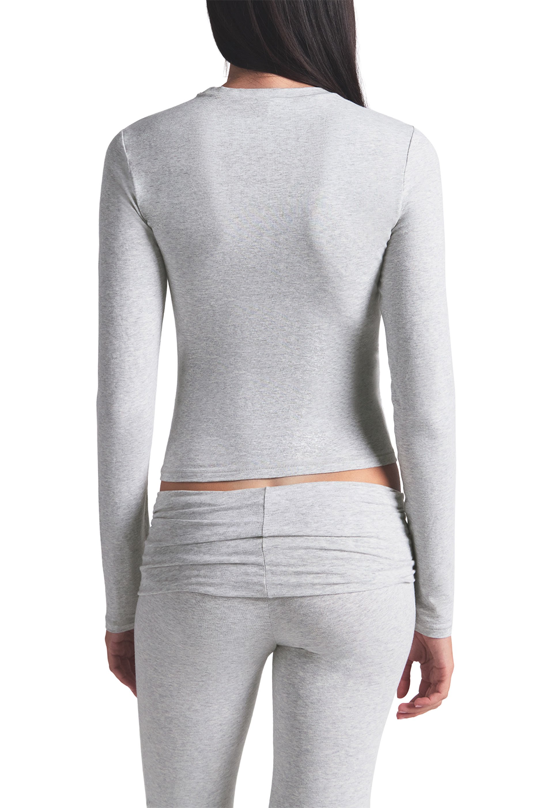  Cotton Jersey Long Sleeve T-Shirt