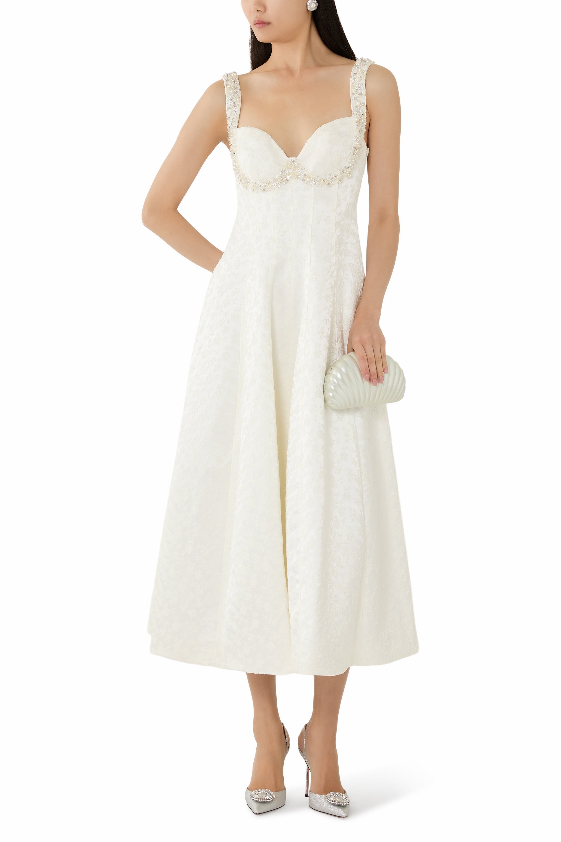 Charlotte Jacquard Midi Dress