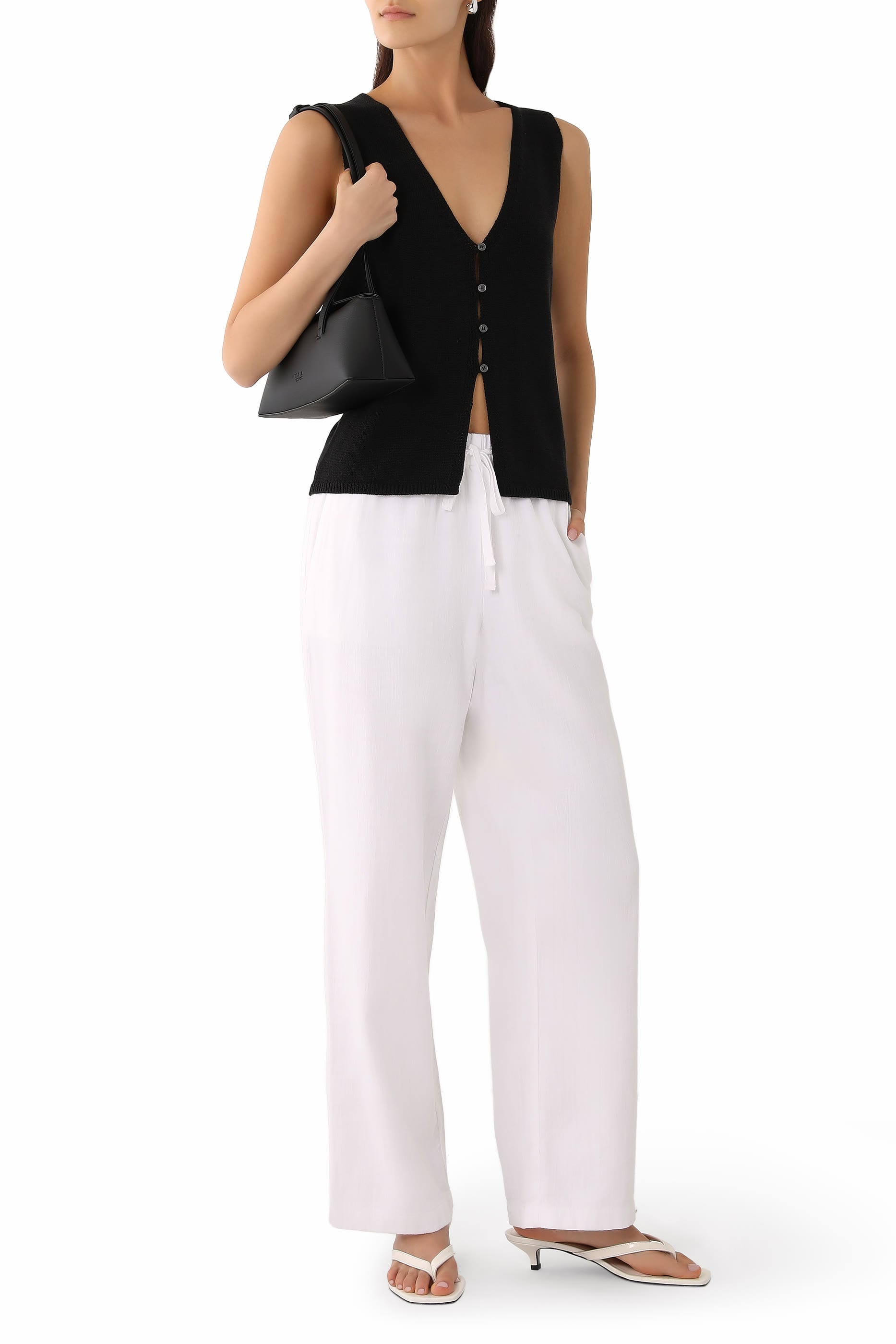 Drawstring Straight Trousers