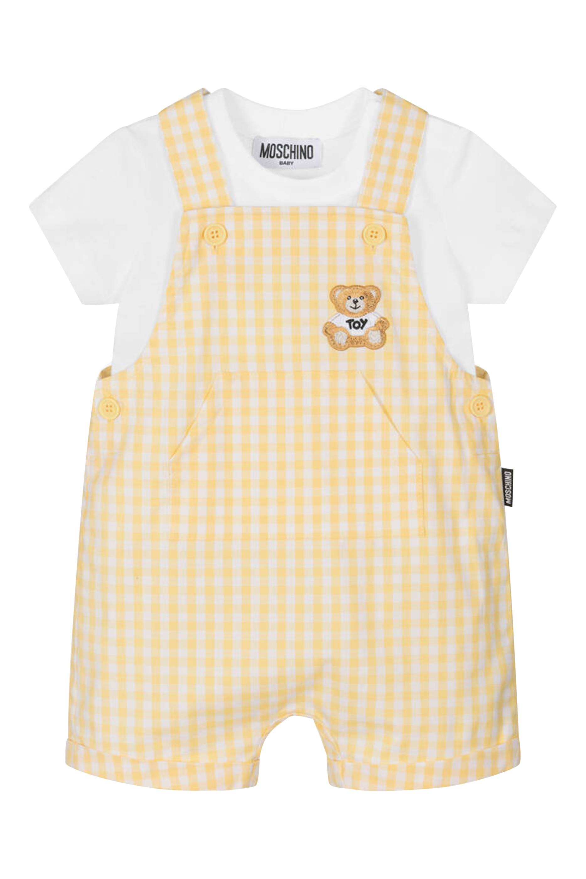 Kids Teddy Short Sleeves T-Shirt & Dungarees set