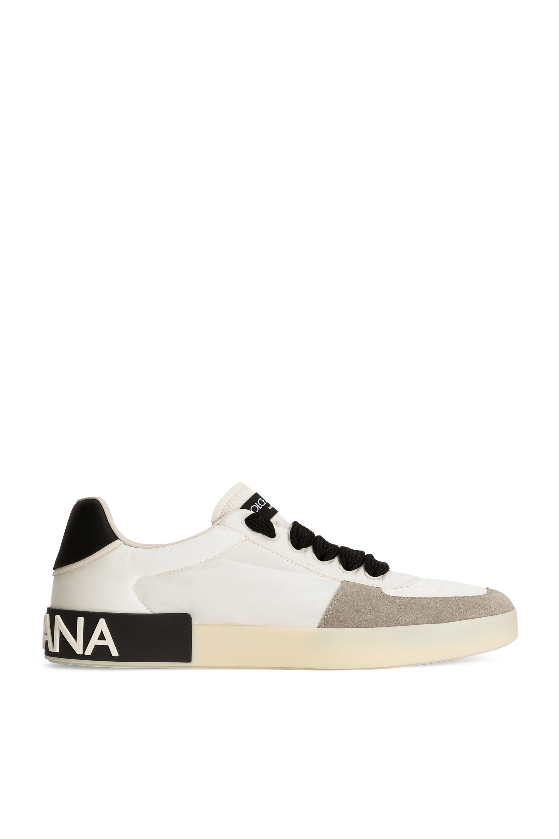 Calfskin Nappa and Nylon Portofino Sneakers