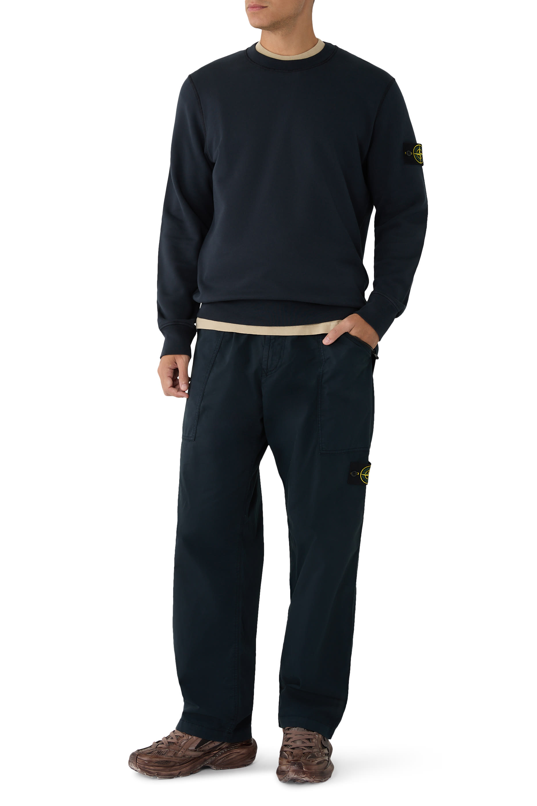 Compass Logo Patch Organic Cotton Sweatshirt