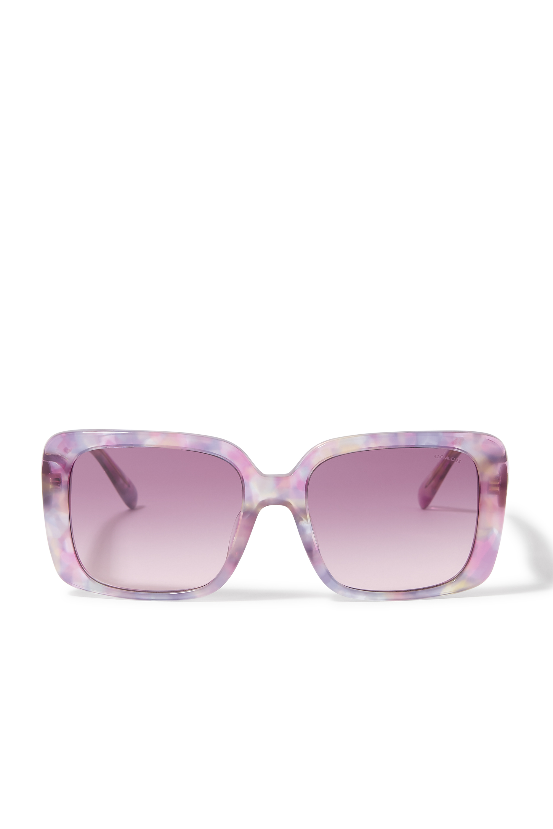 Rouge Watercolor Square Sunglasses