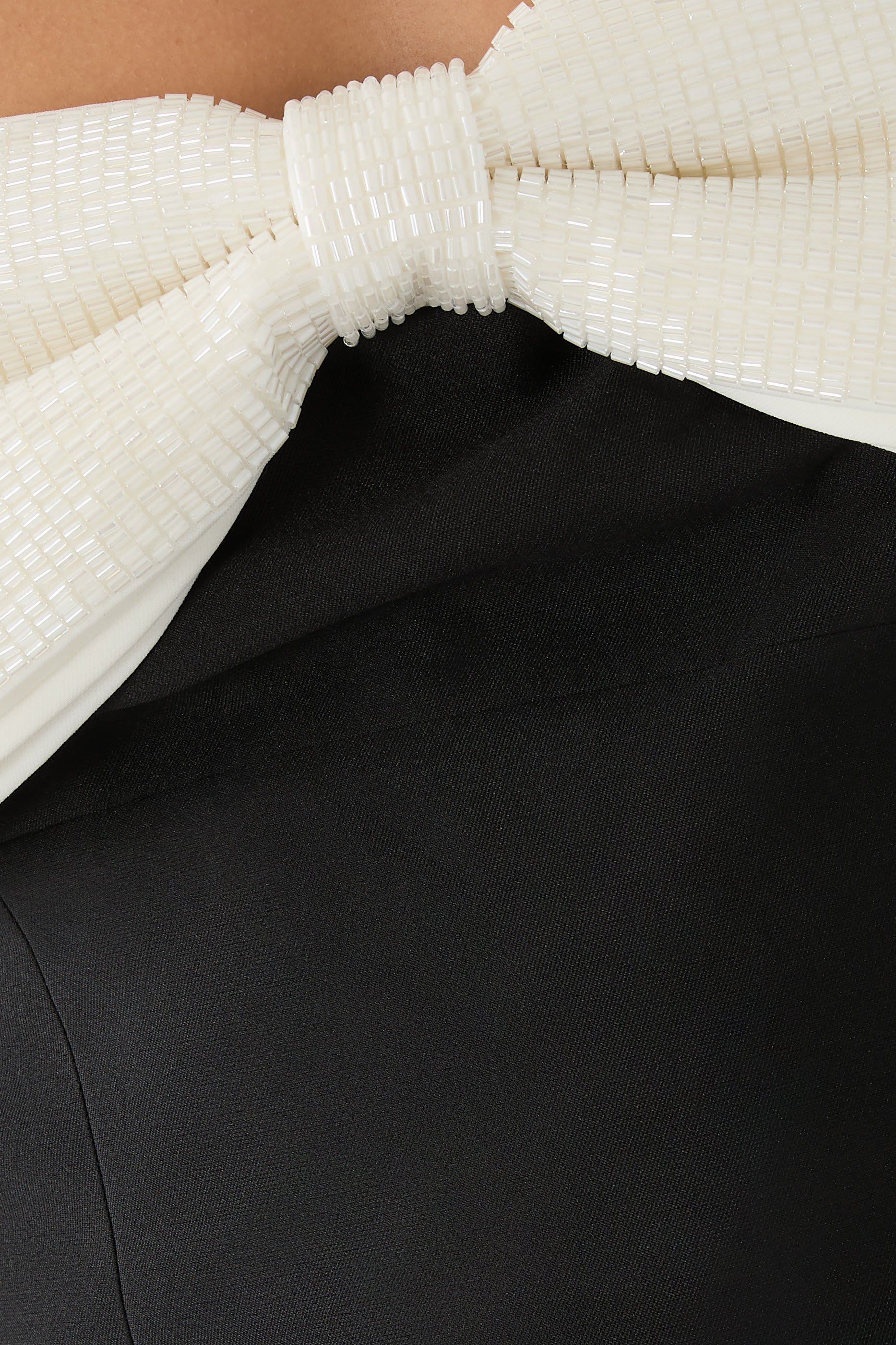 Taffeta Contrast Bow Midi Dress