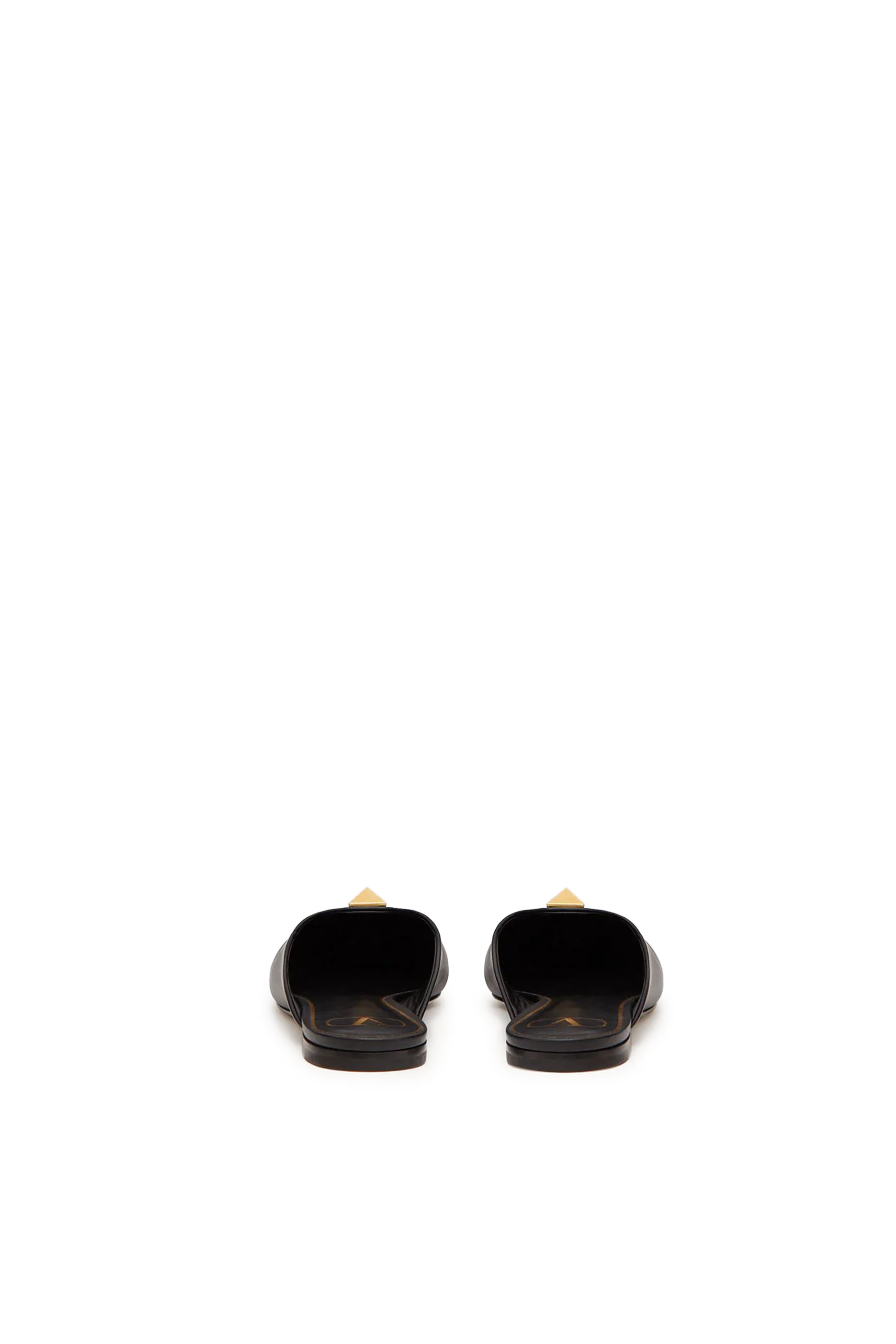 Upstud Flat Leather Mules