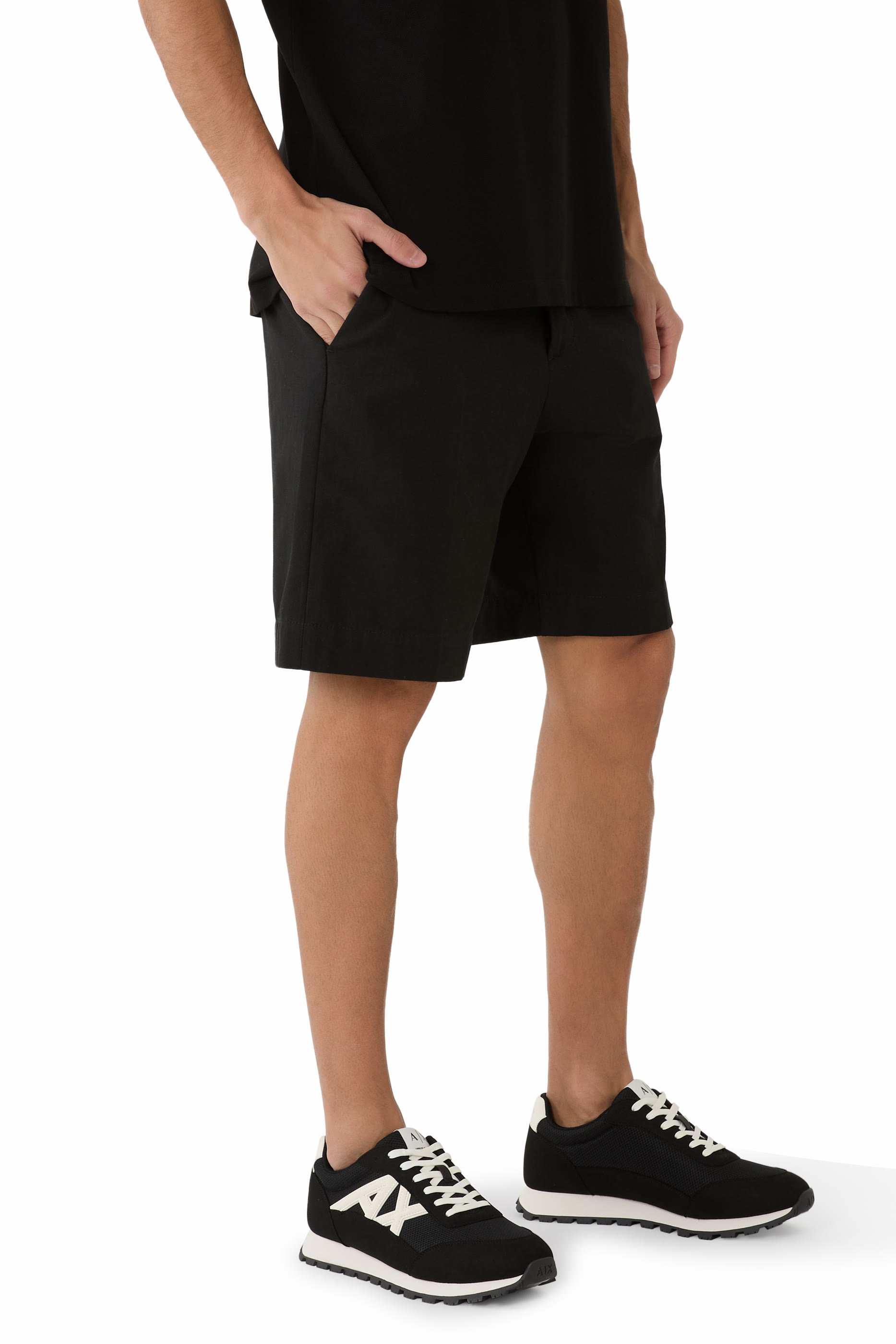 Drop Side AX Logo Low-Top Sneakers