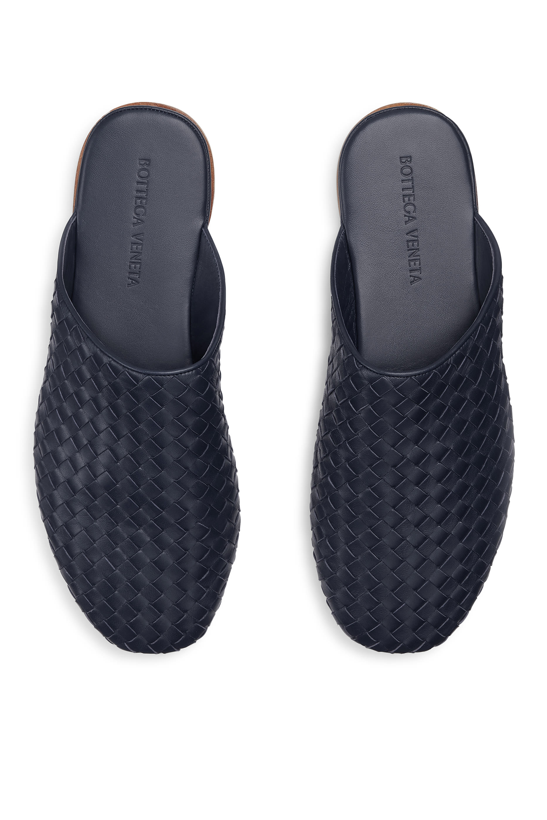 Intrecciato Leather Slippers
