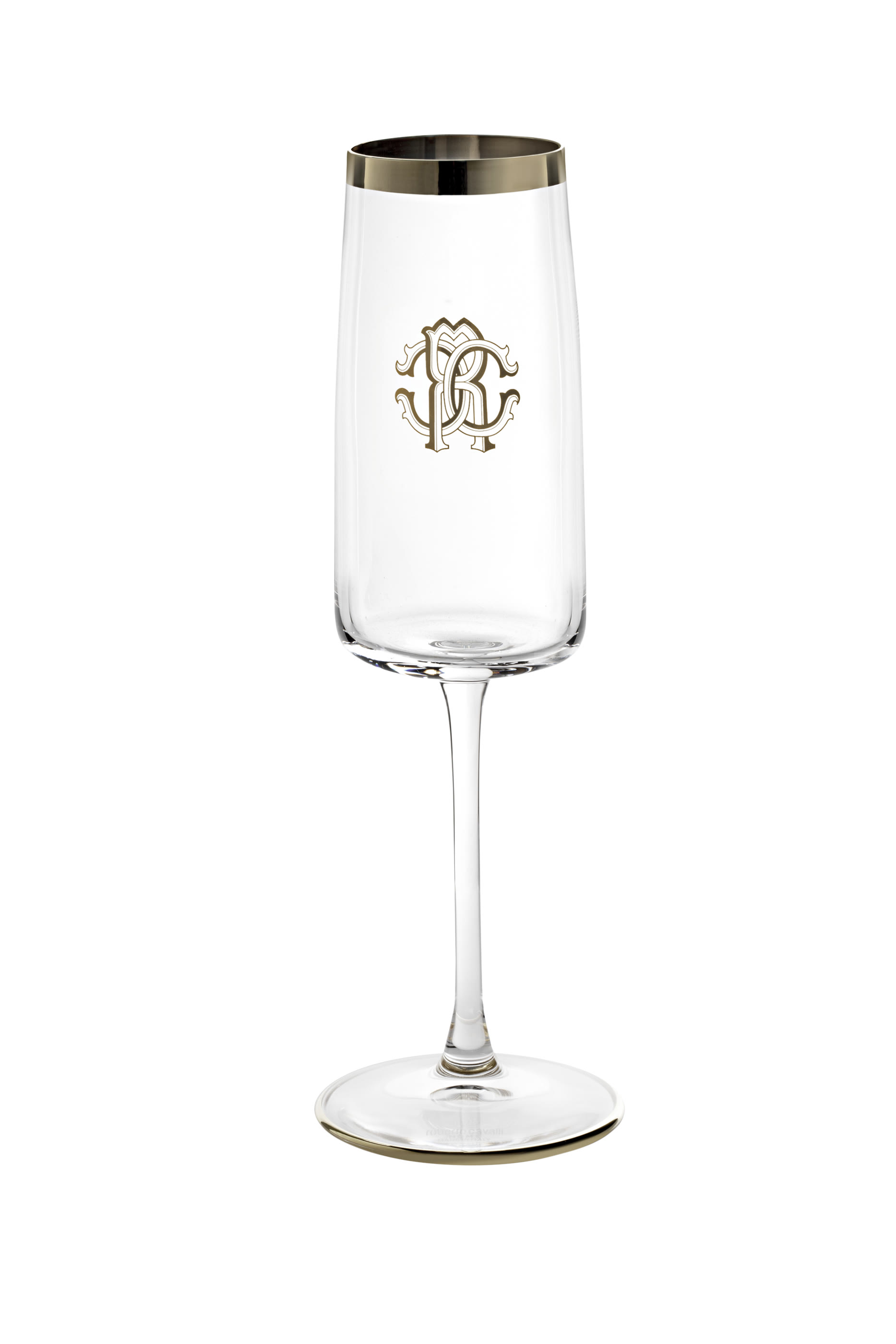 New Monogram Platin Flute Glass, Set of 2