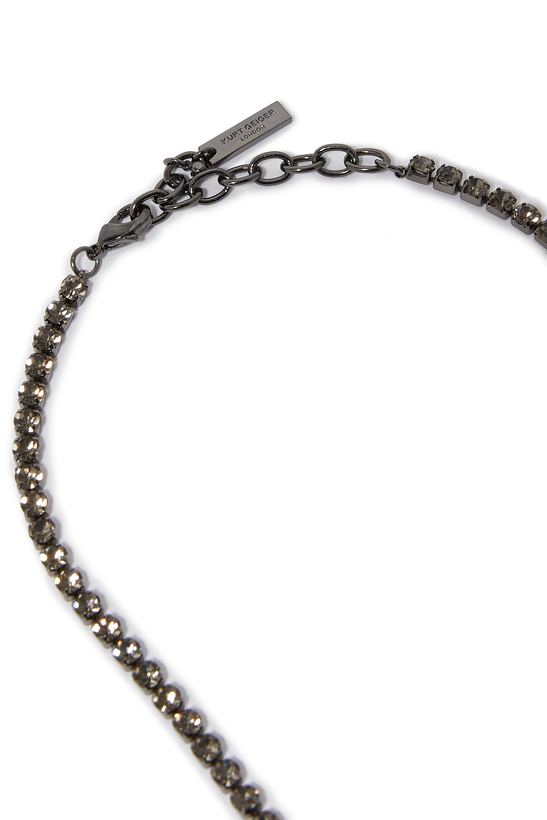 Eye Droplet Necklace, Metal & Crystals