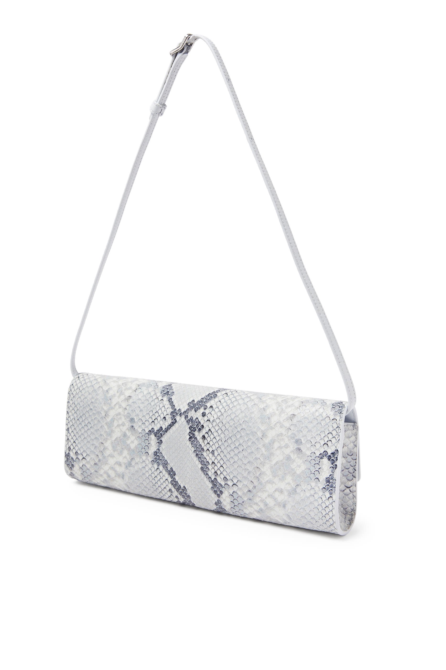 Deco Snake Embossed Soft Mini Shoulder Bag 