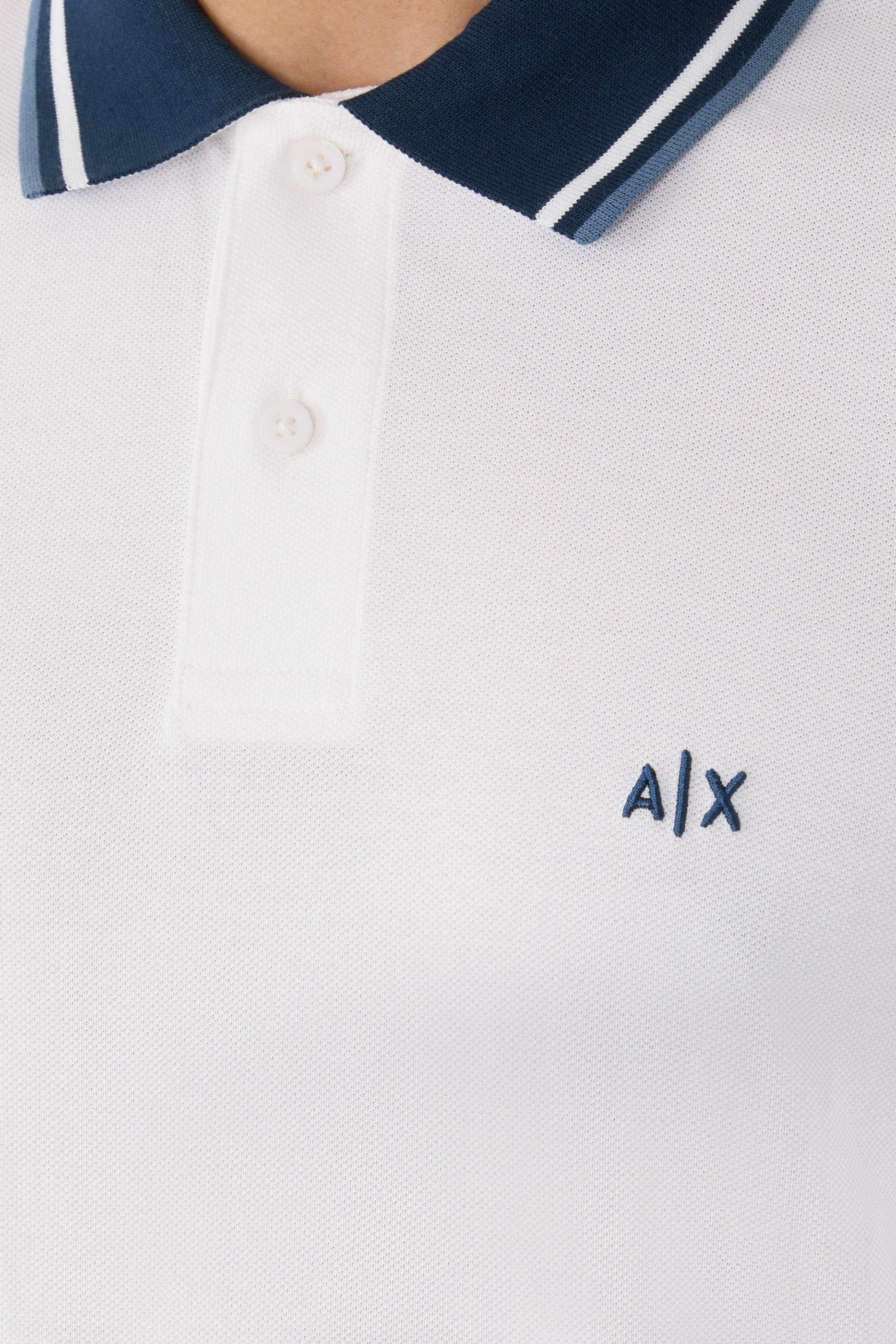 AX Logo Cotton Polo Shirt 