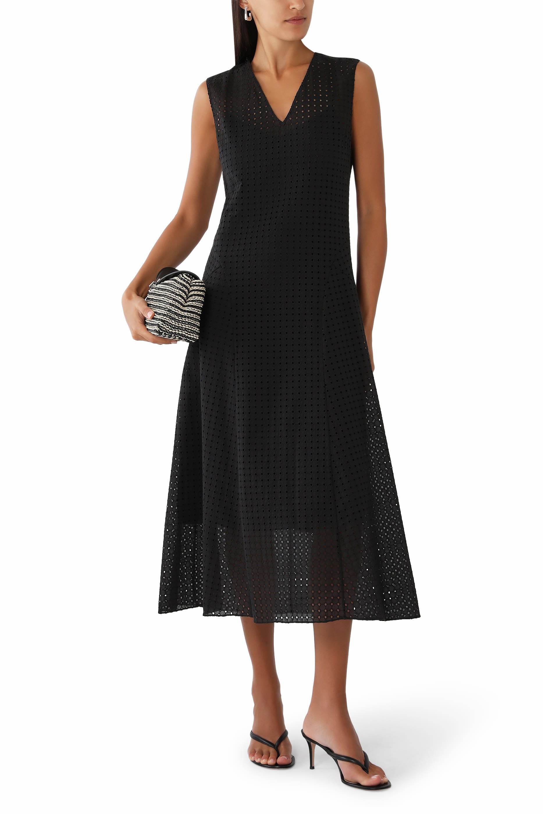 V-Neck Midi Dress
