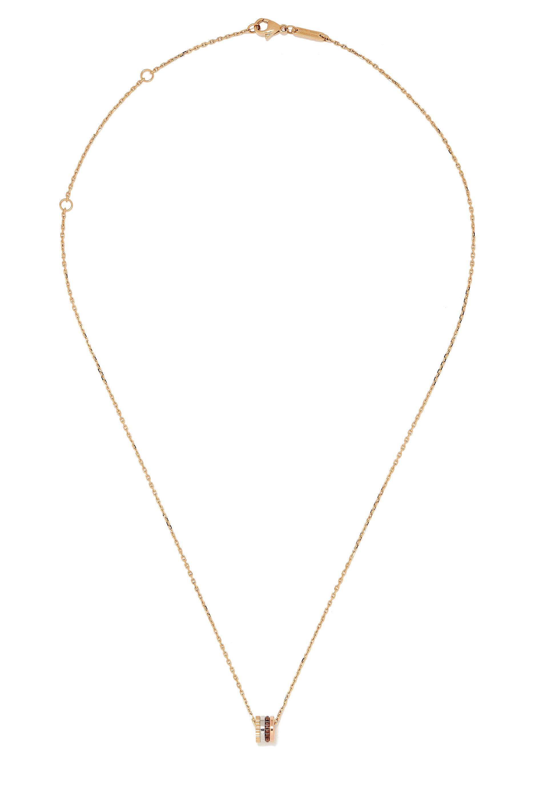 Quatre Classique Pendant, 18K Mix Gold & Diamonds