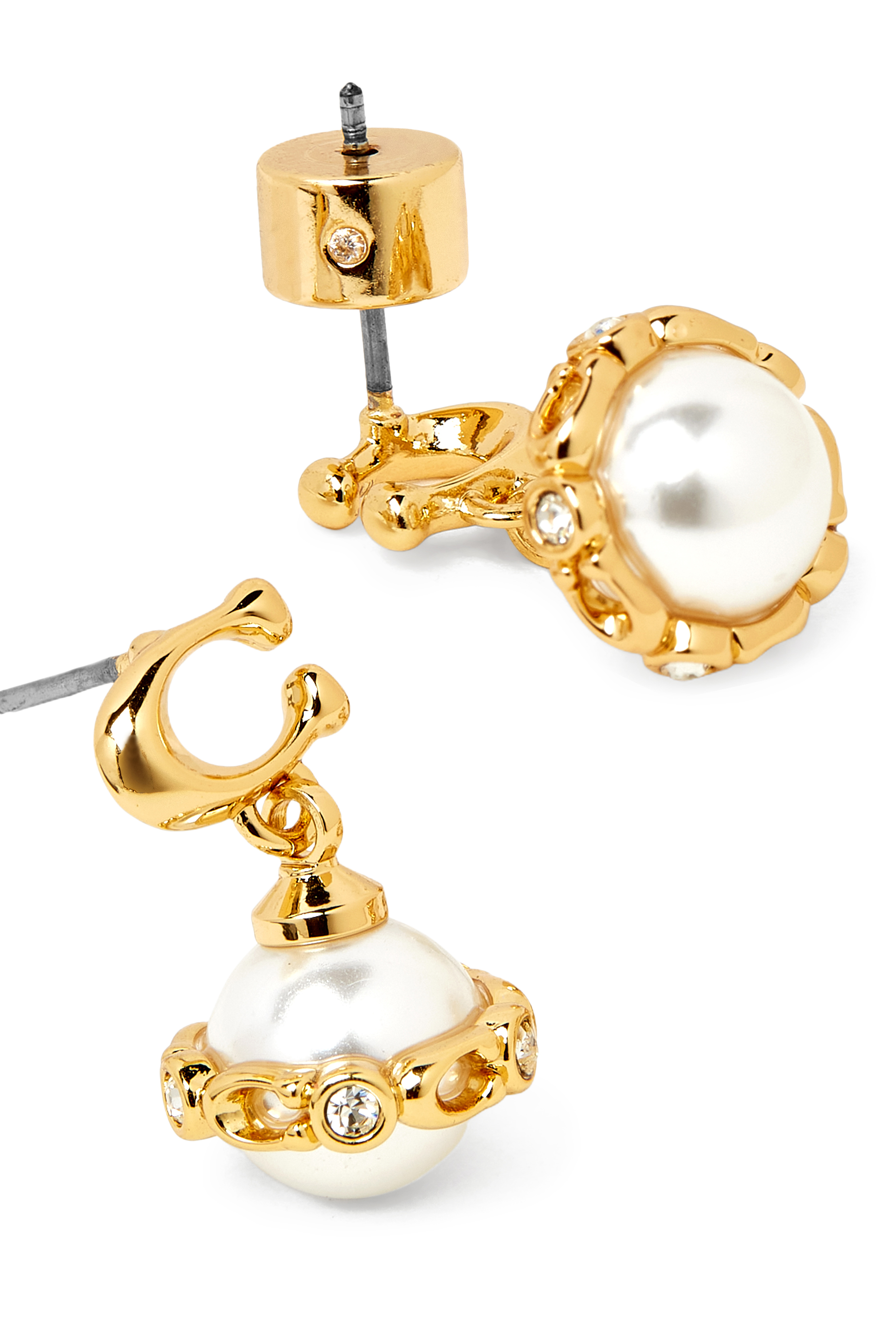 Signature Drop Earrings, Pearl