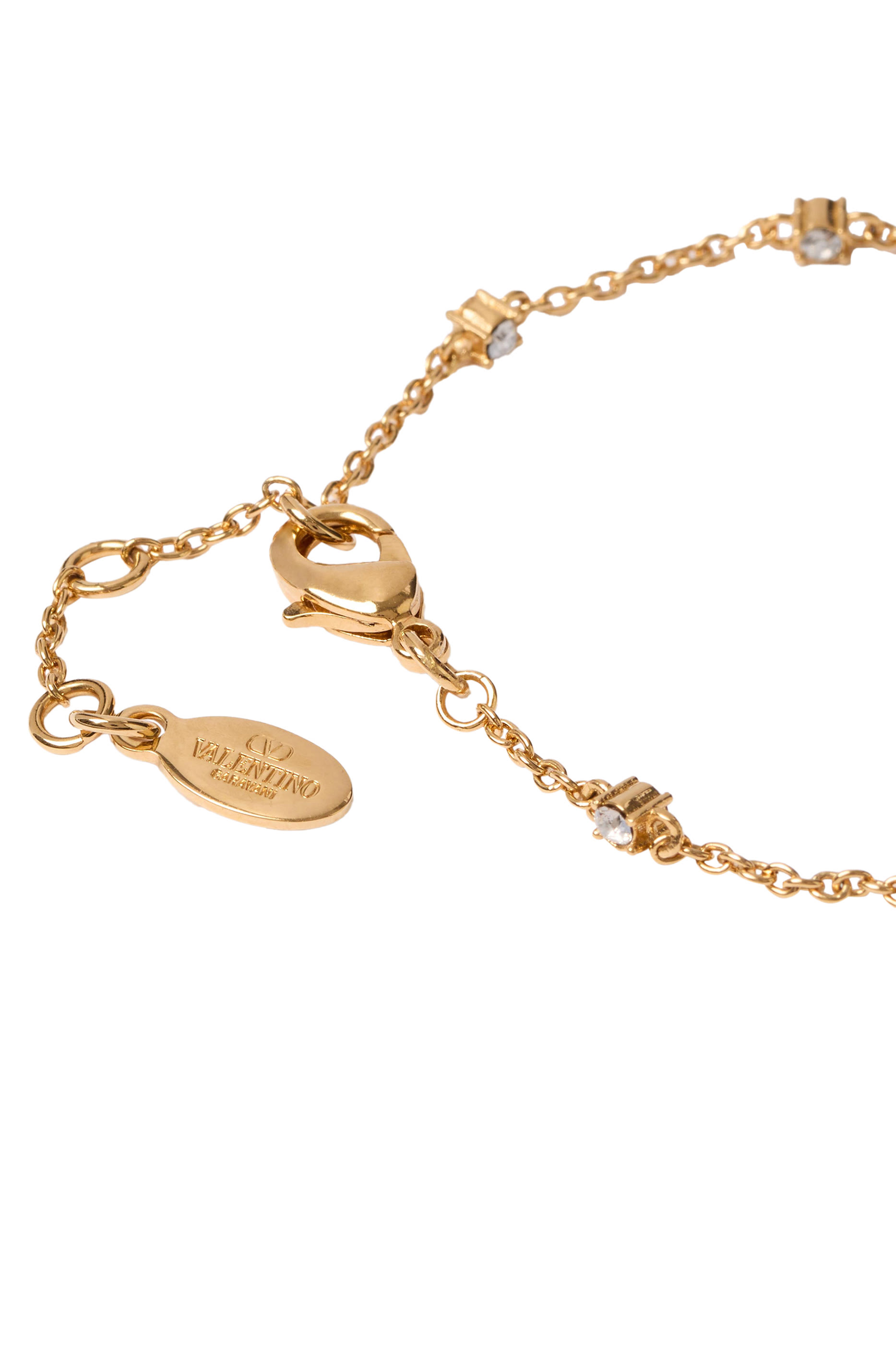 VLogo Signature Bracelet, 18k Gold & Swarovski Crystals&reg;, Beads