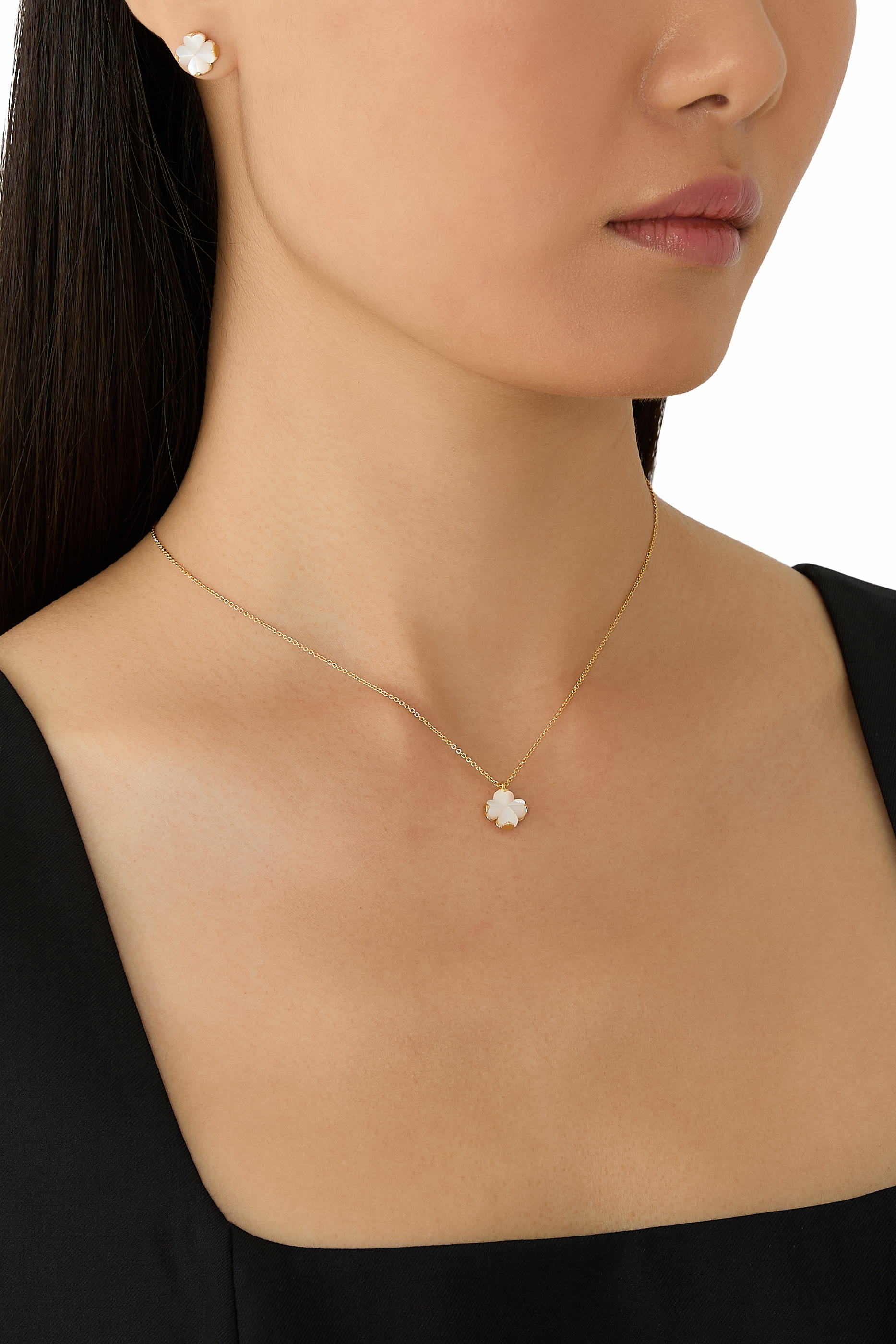 Spade Flower Mini Pendant, Mother Of Pearl