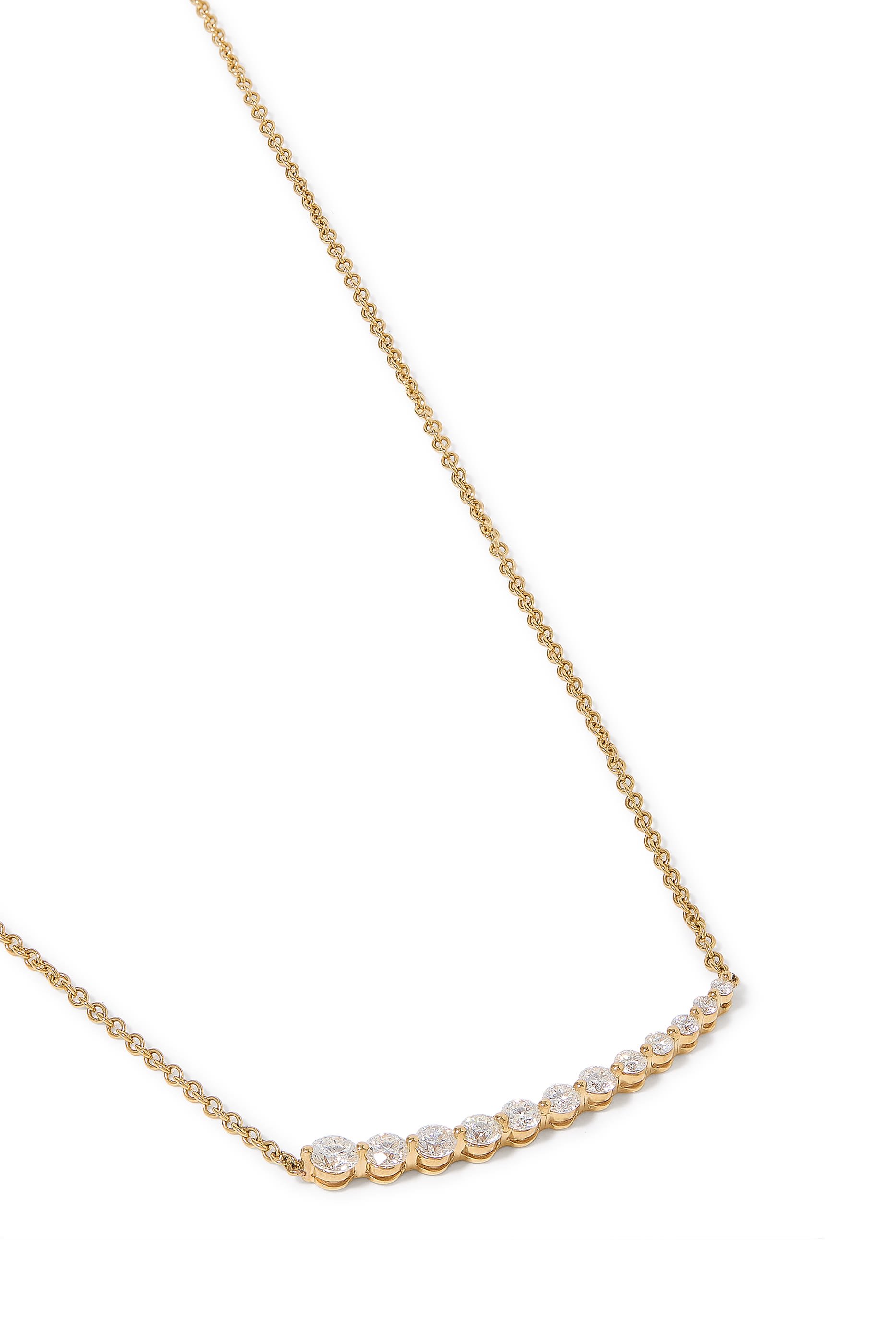 Graduated Diamond Necklace, 18k Yellow Gold & Diamonds