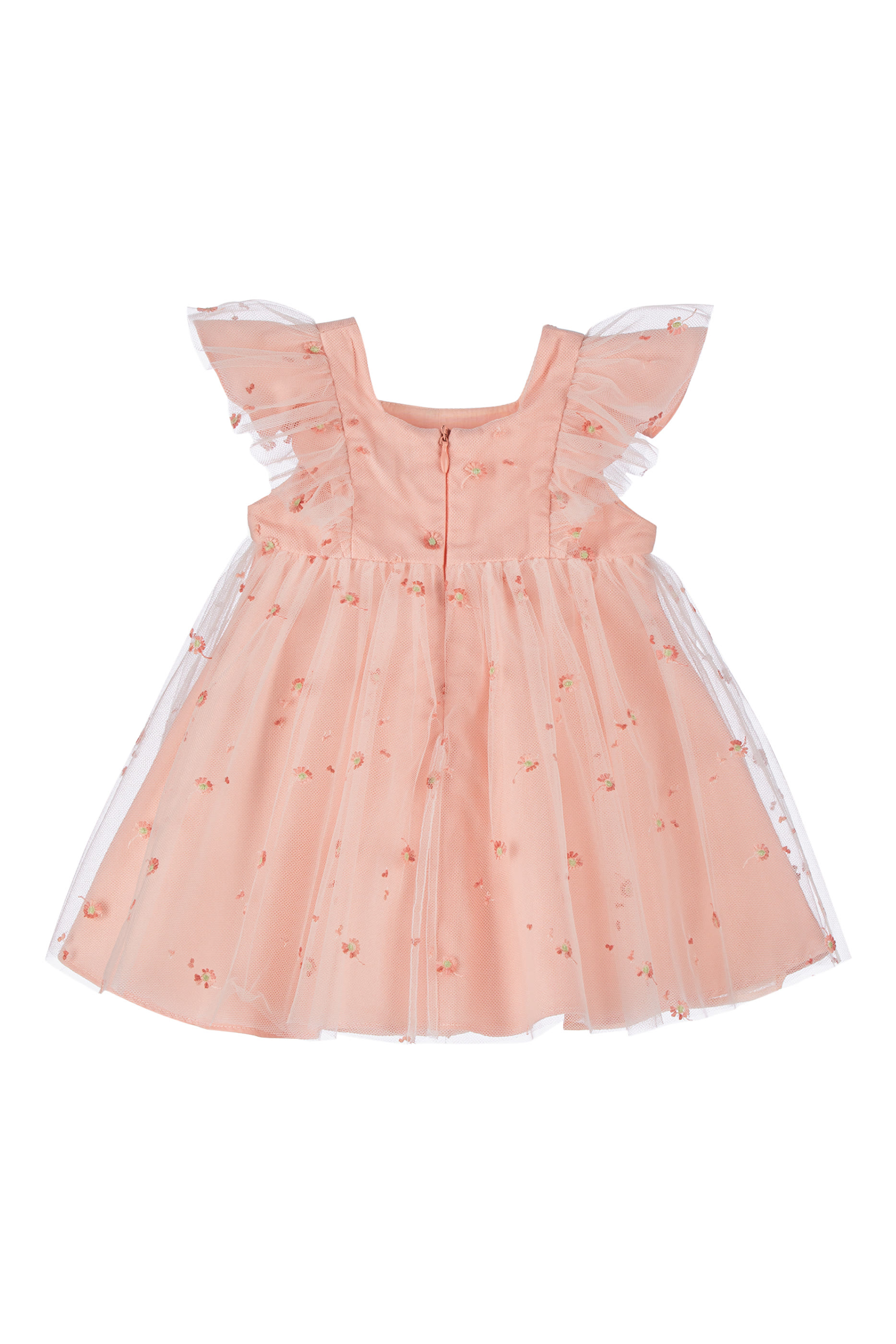 Kids Embroidered Tulle Dress