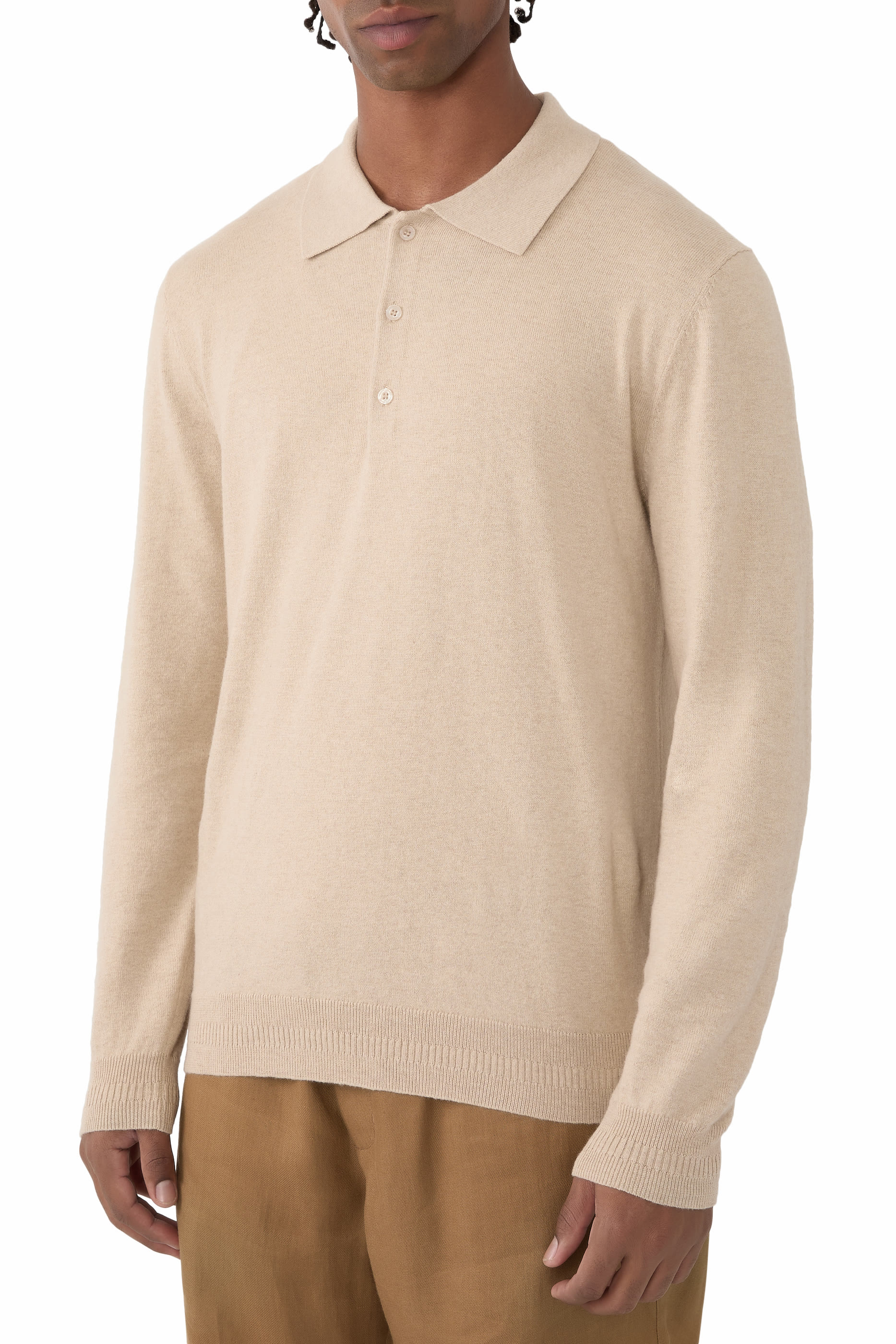 Teo Cotton-Cashmere Polo