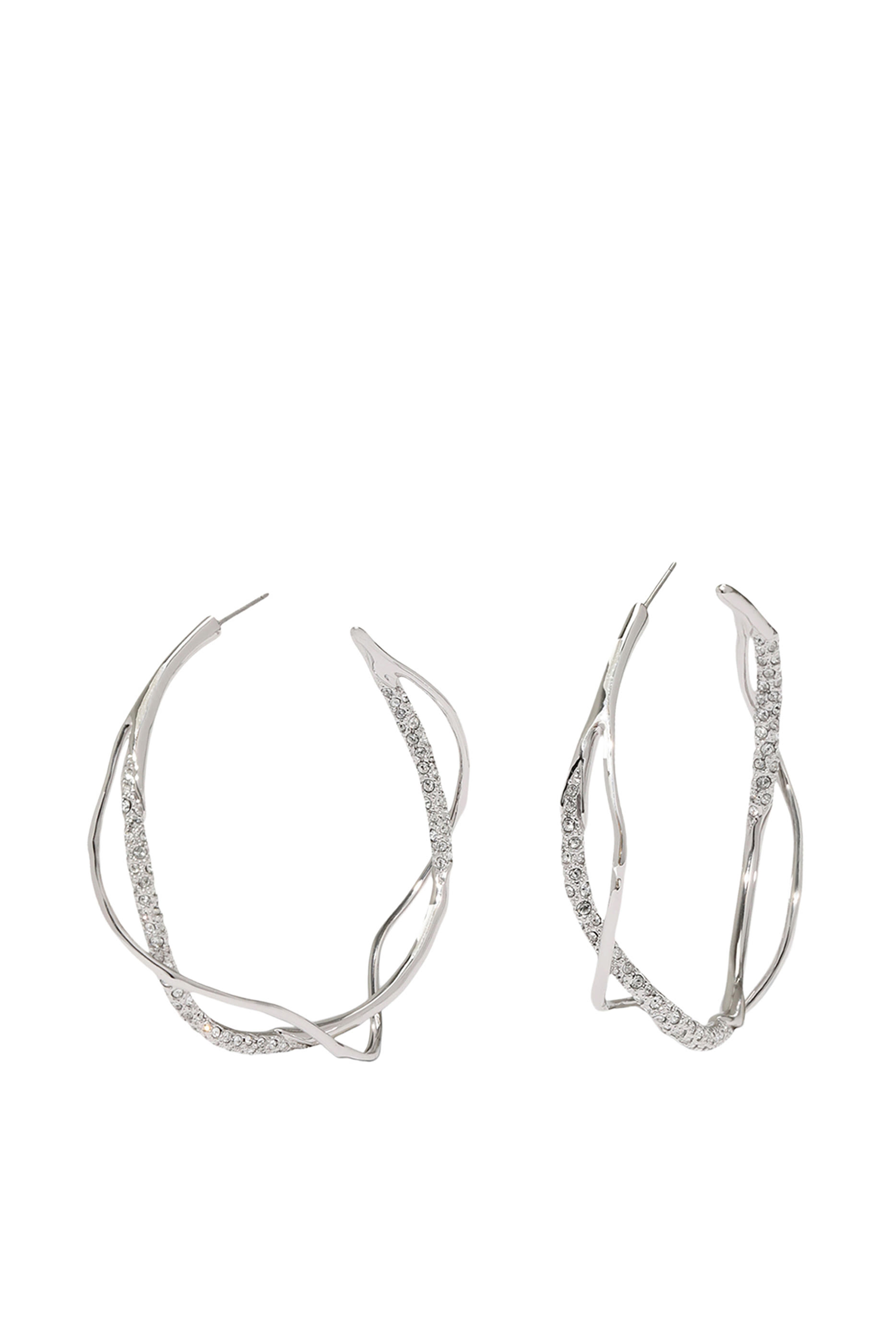 Intertwined Pave Hoop Earrings