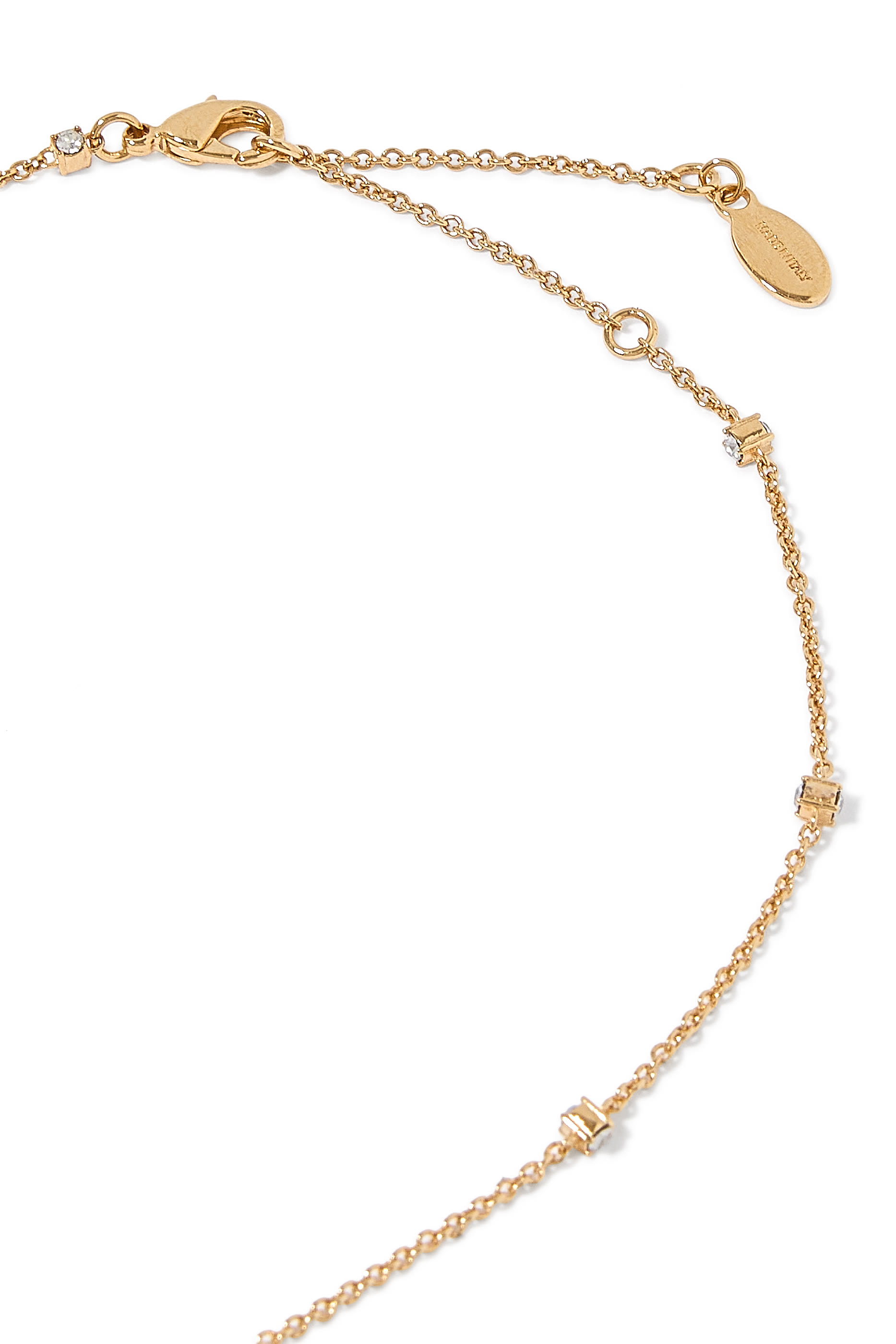 Mini Vlogo Signature Necklace in Metal and Swarovski® Crystals