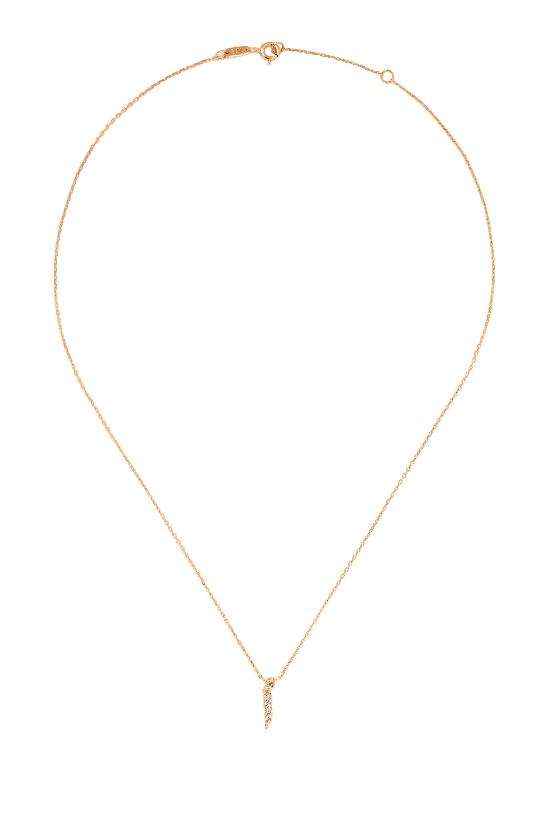  Oula A Letter Chain Pendant Necklace, 18K Yellow Gold & Diamonds