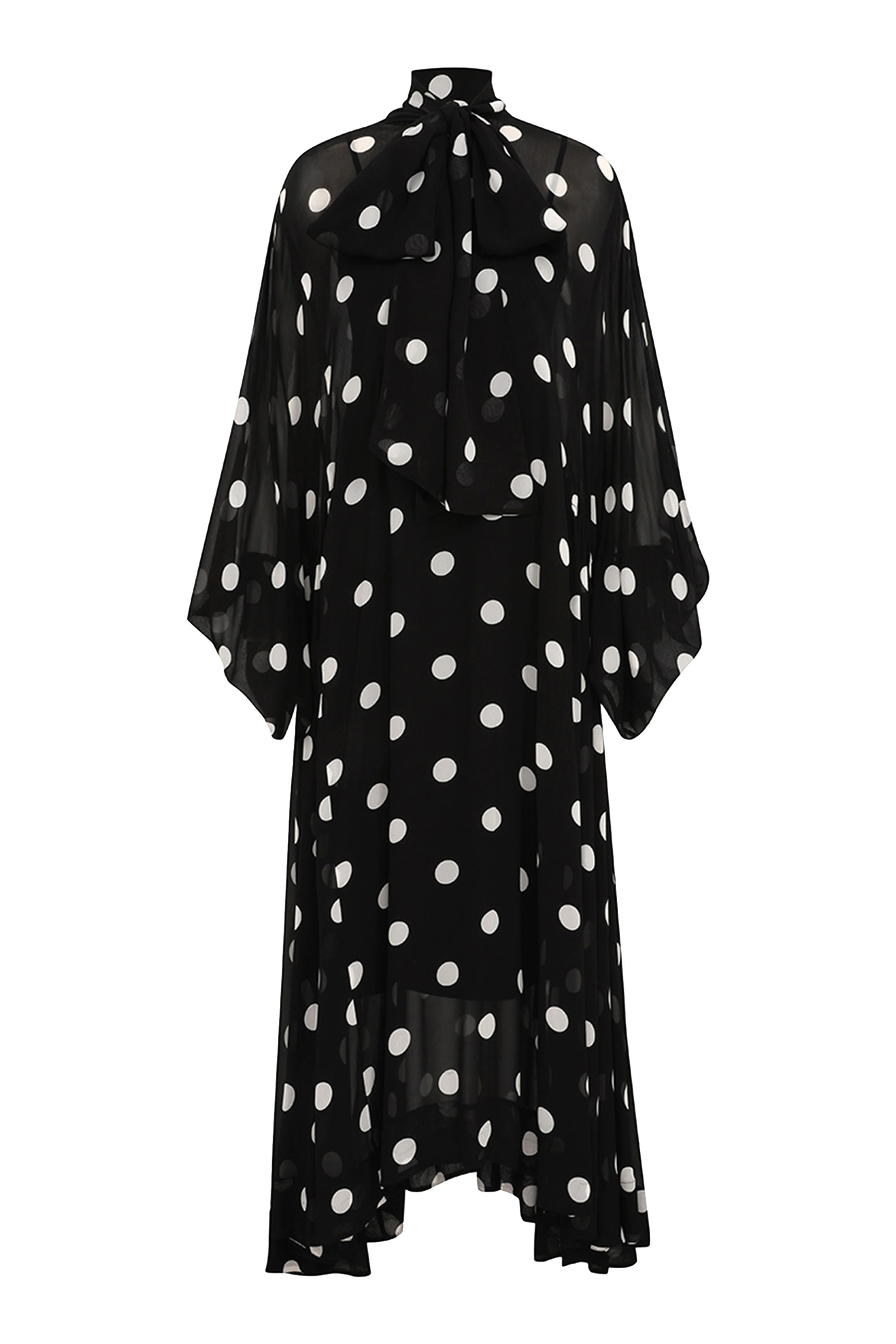 Crush Tie Neck Billow Dress